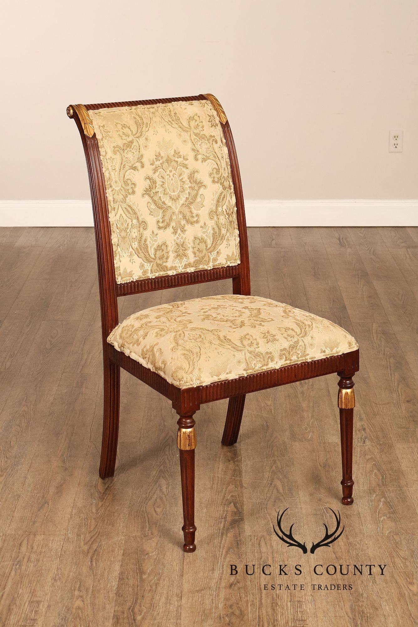 Sigla Furniture Louis XVI Style Set Of Eight Upholstered Dining Chairs