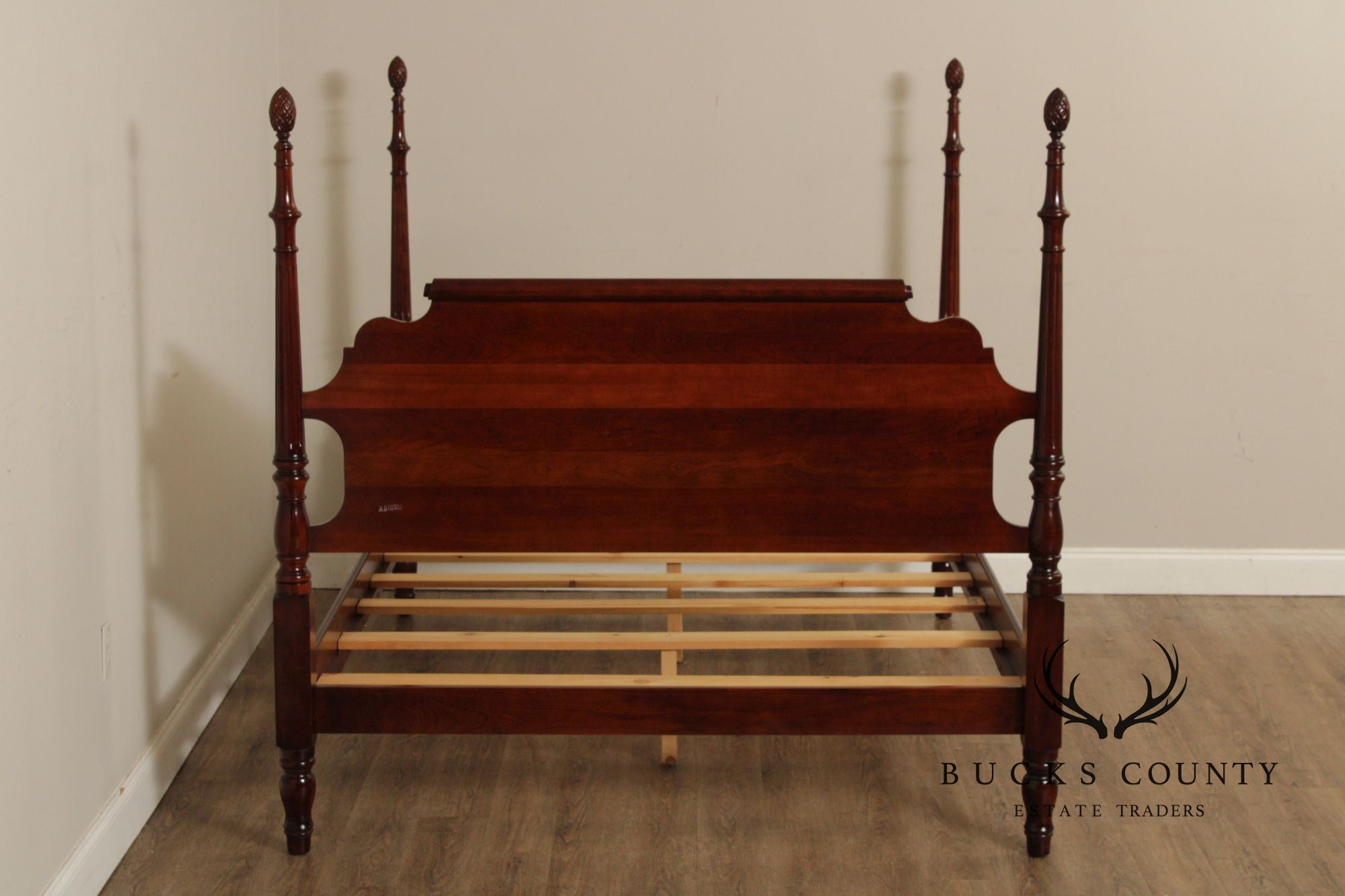 Statton Carved Cherry Queen Poster Bed