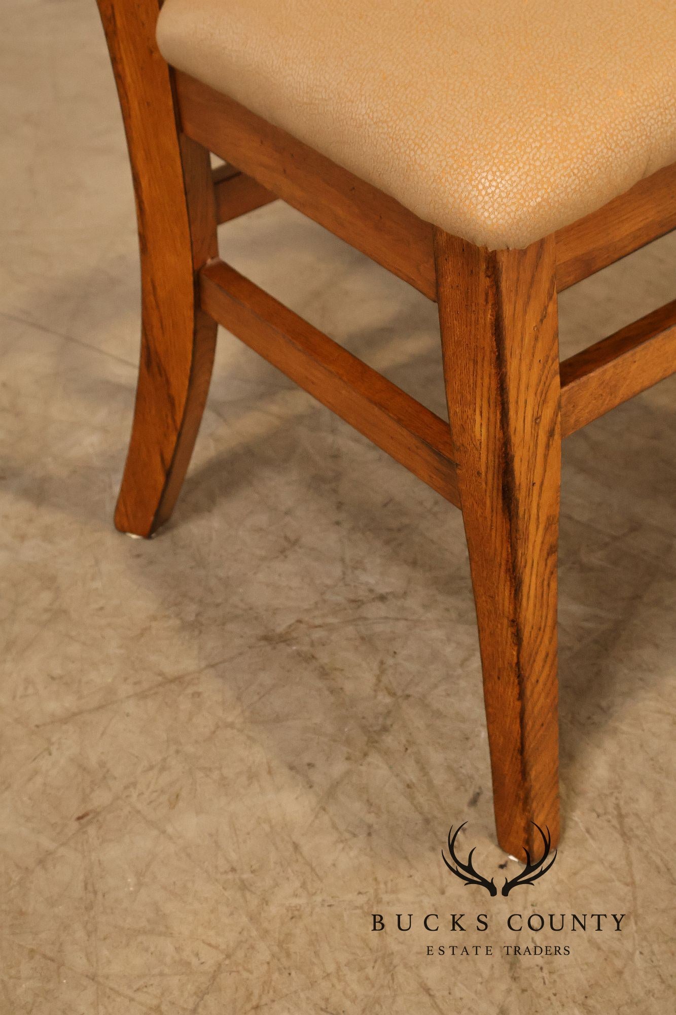 Traditional Set Of 8 Oval Back Upholstered Dining Side Chairs