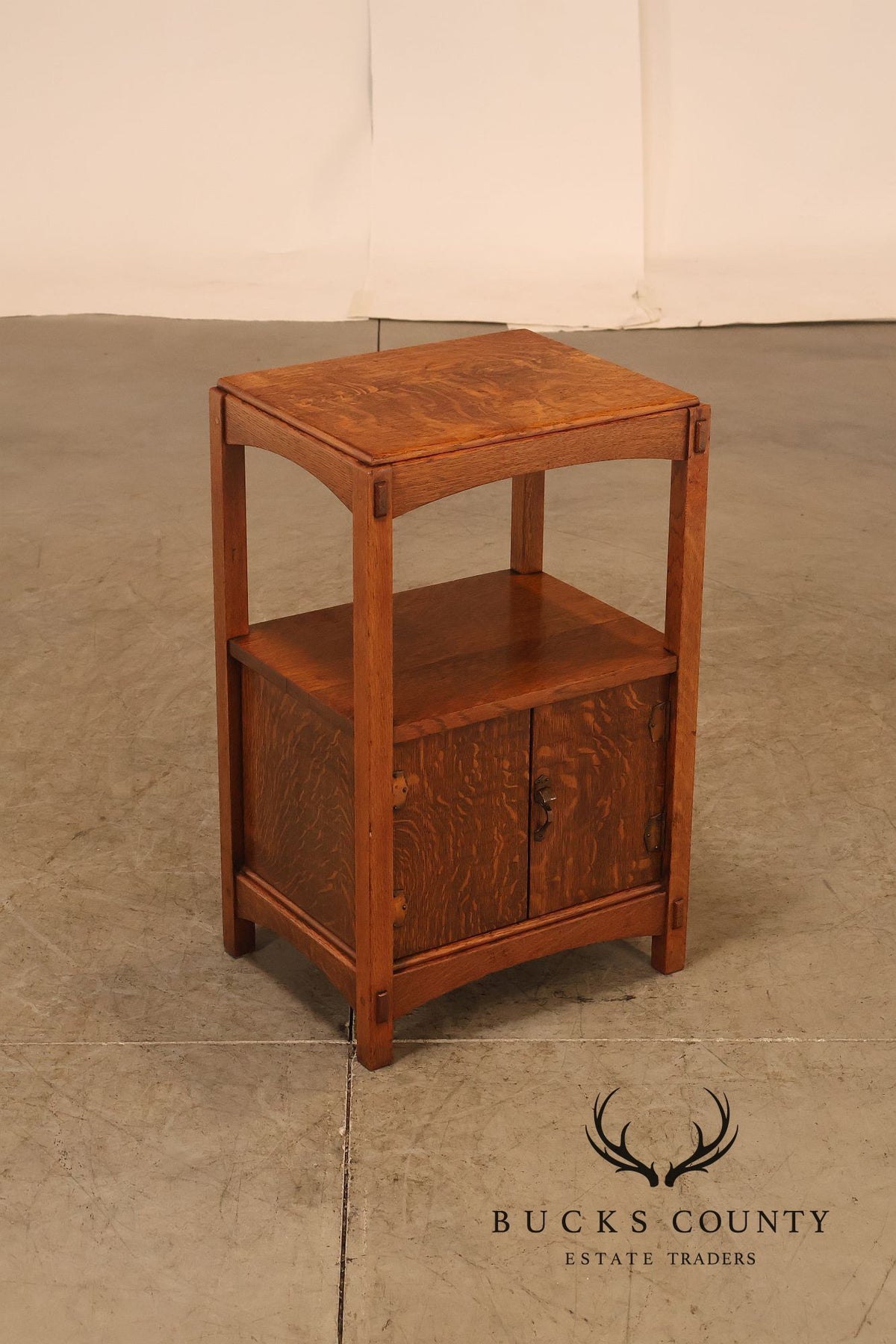 Antique Charles P. Limbert Mission Oak Somno Stand