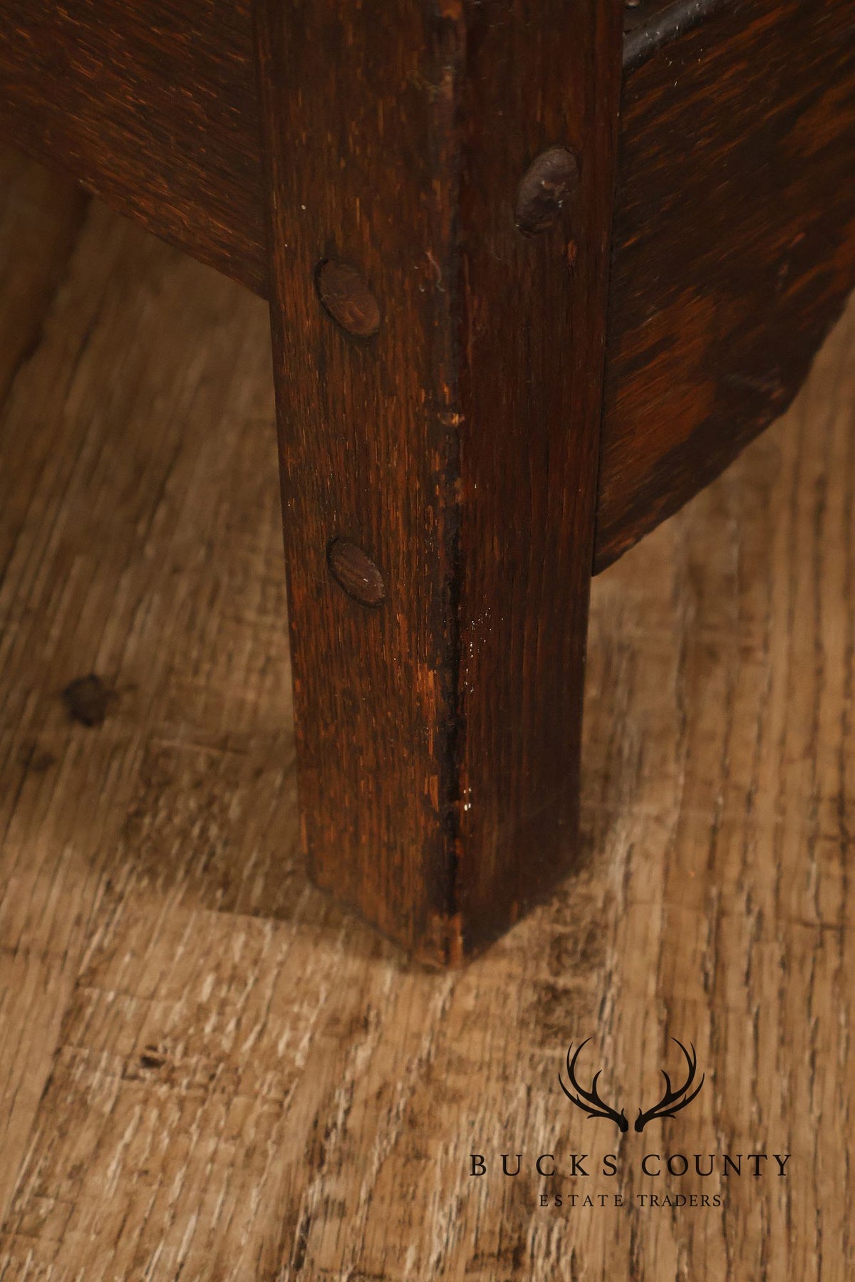 Antique Cushman Mission Oak Firewood Rack