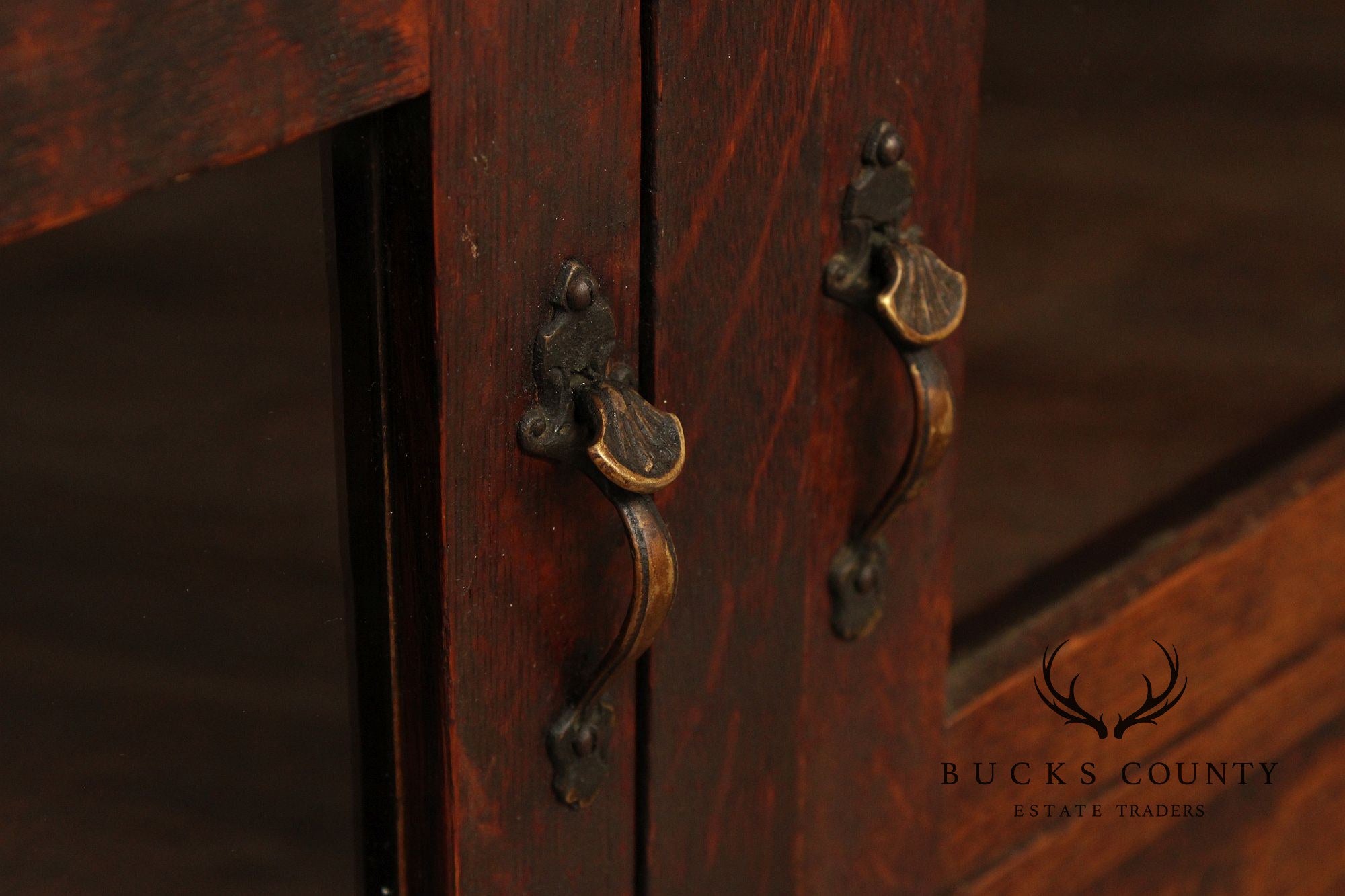 The King Furniture Co. Mission Oak China Cabinet
