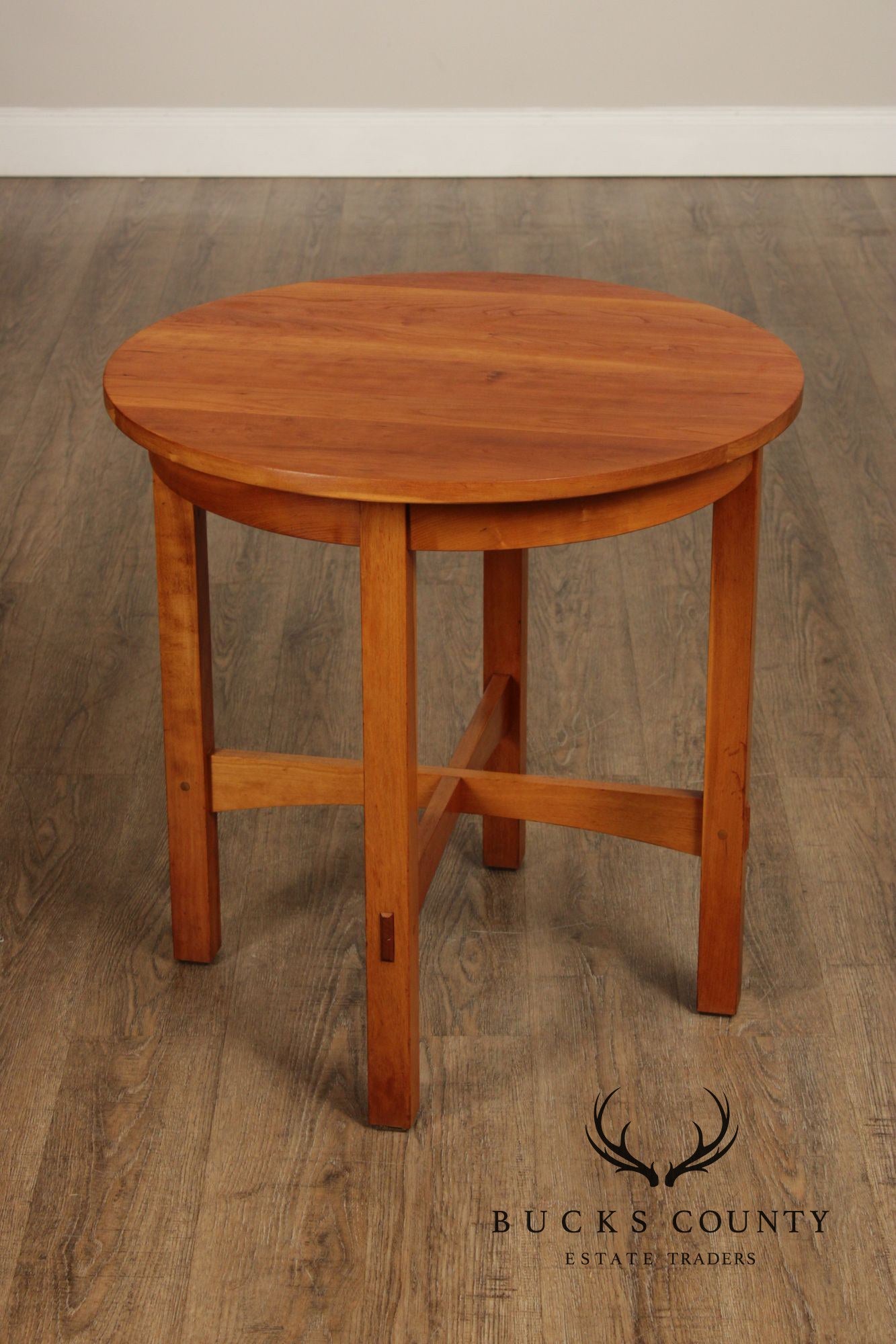 Stickley Mission Collection Cherry Round Lamp Table