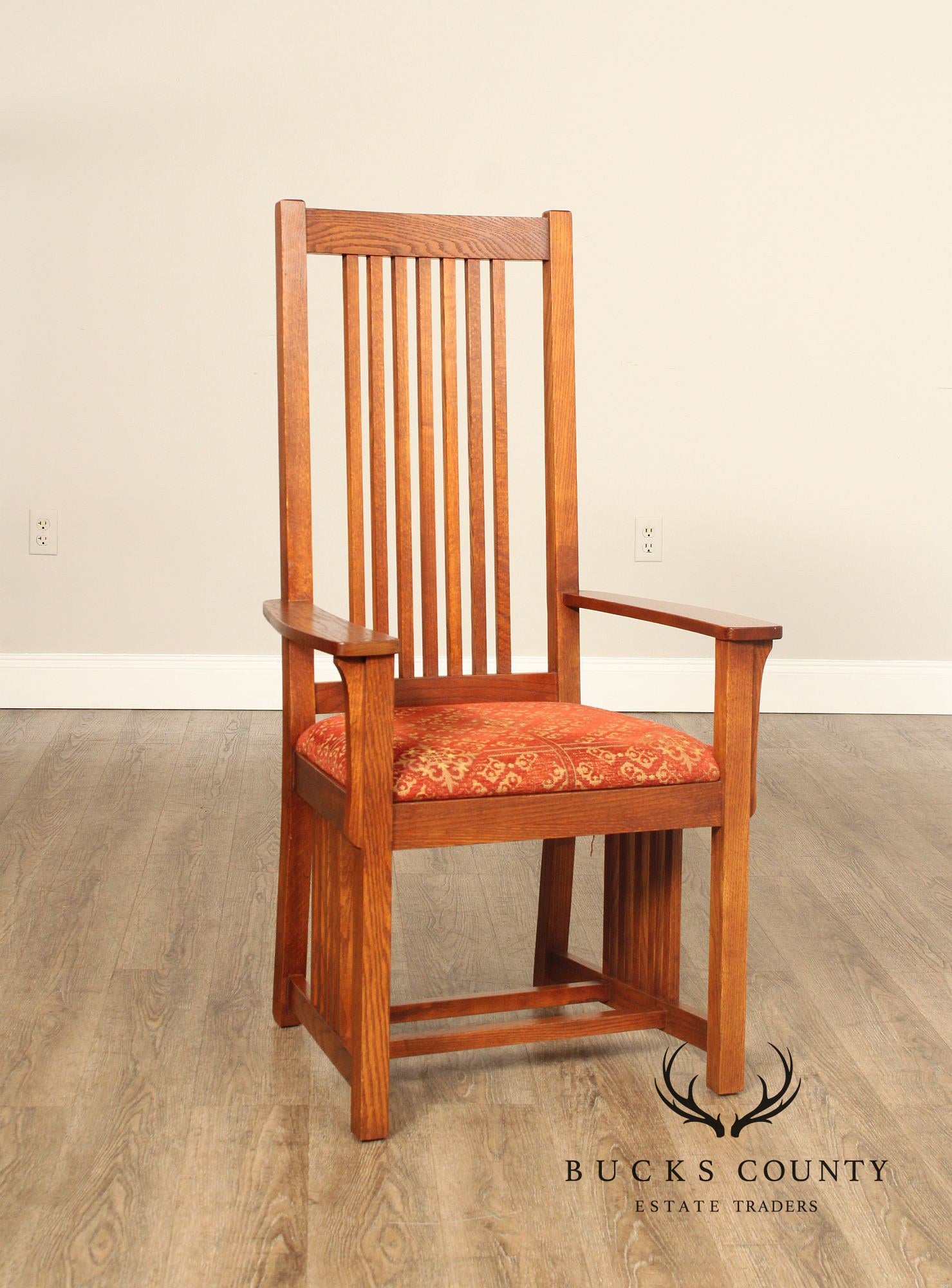 The Michaels Company Mission Style Set Of Six Oak Spindle Dining Chairs