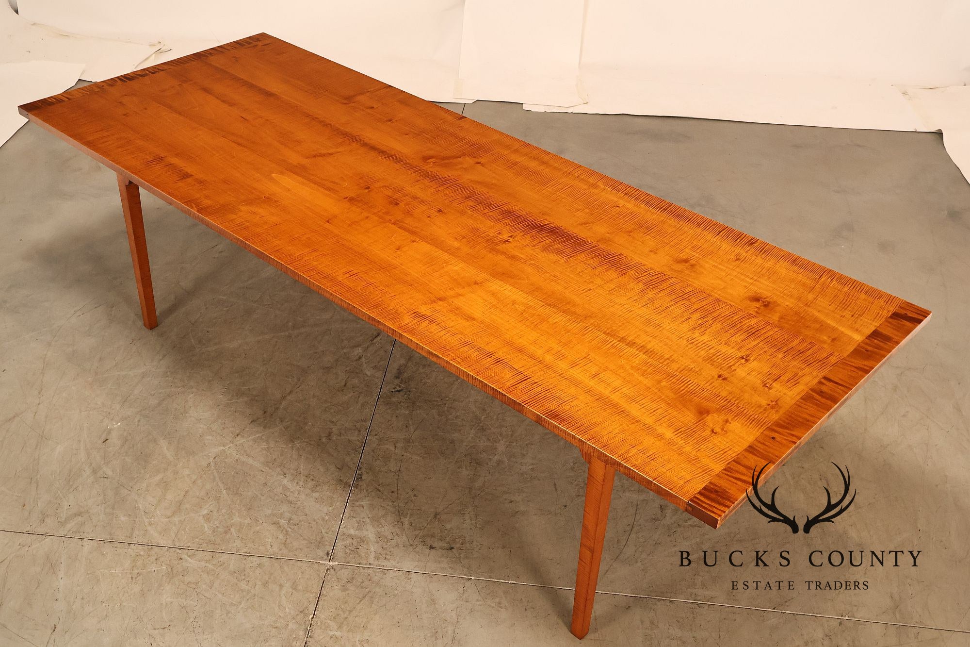 Irion Company Custom Tiger Maple Farmhouse Dining Table