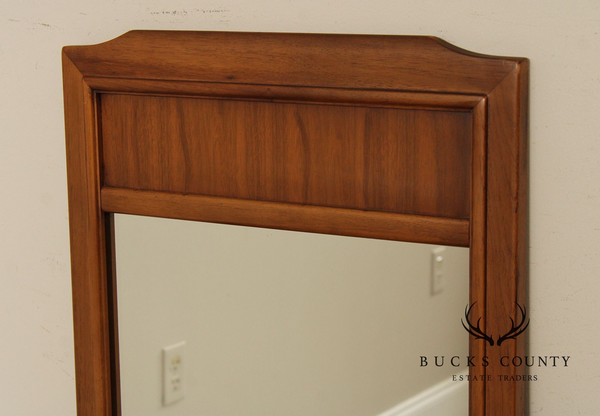 Mid-Century Modern Pair of Walnut Pier Mirrors
