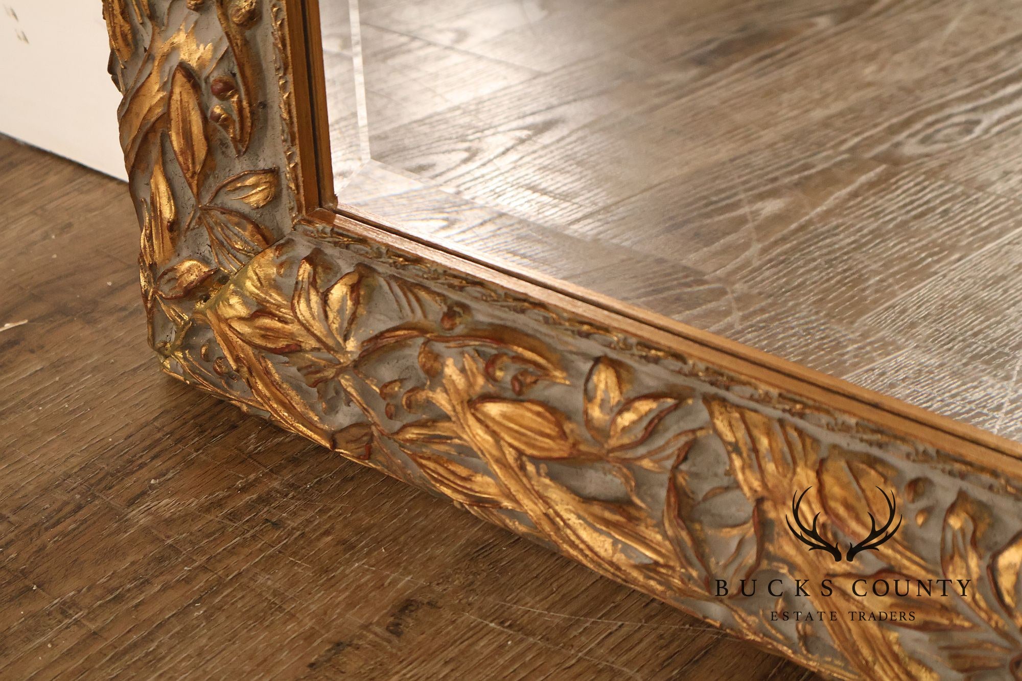 LaBarge Italian Giltwood Carved Wall Mirror