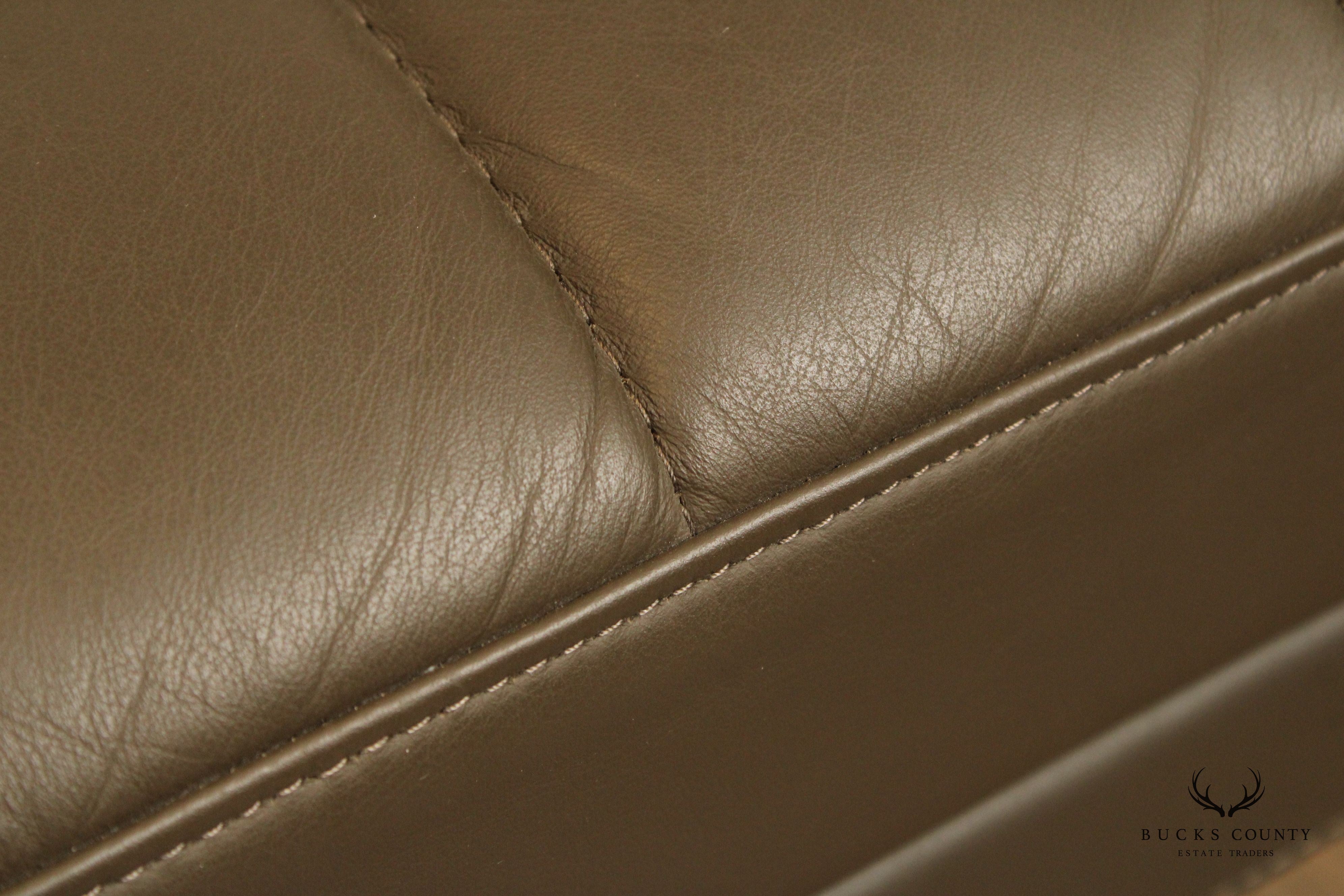 Geiger International Quilted Leather Museum Tuxedo Bench