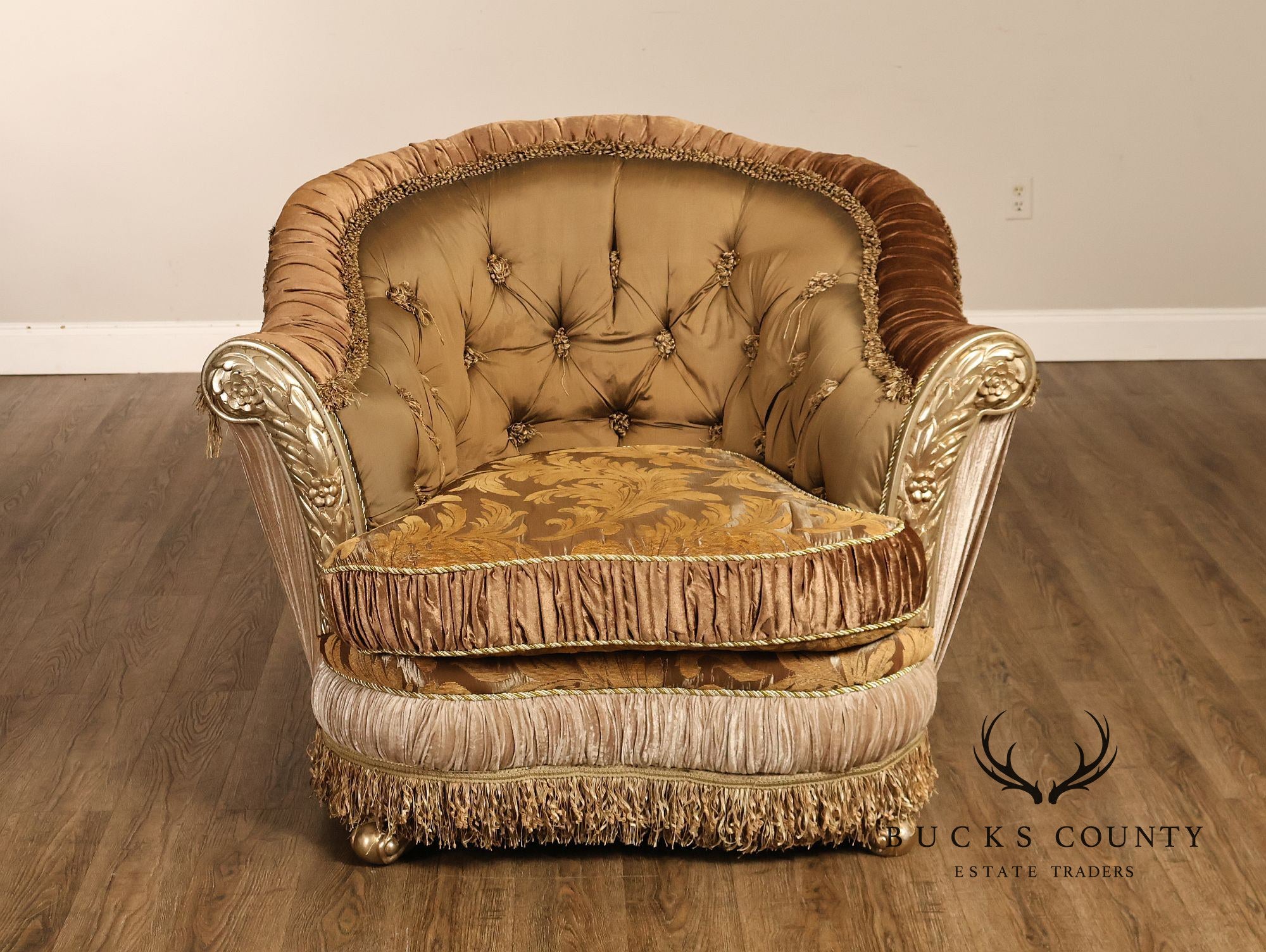 Italian Renaissance Style Upholstered Club Chair