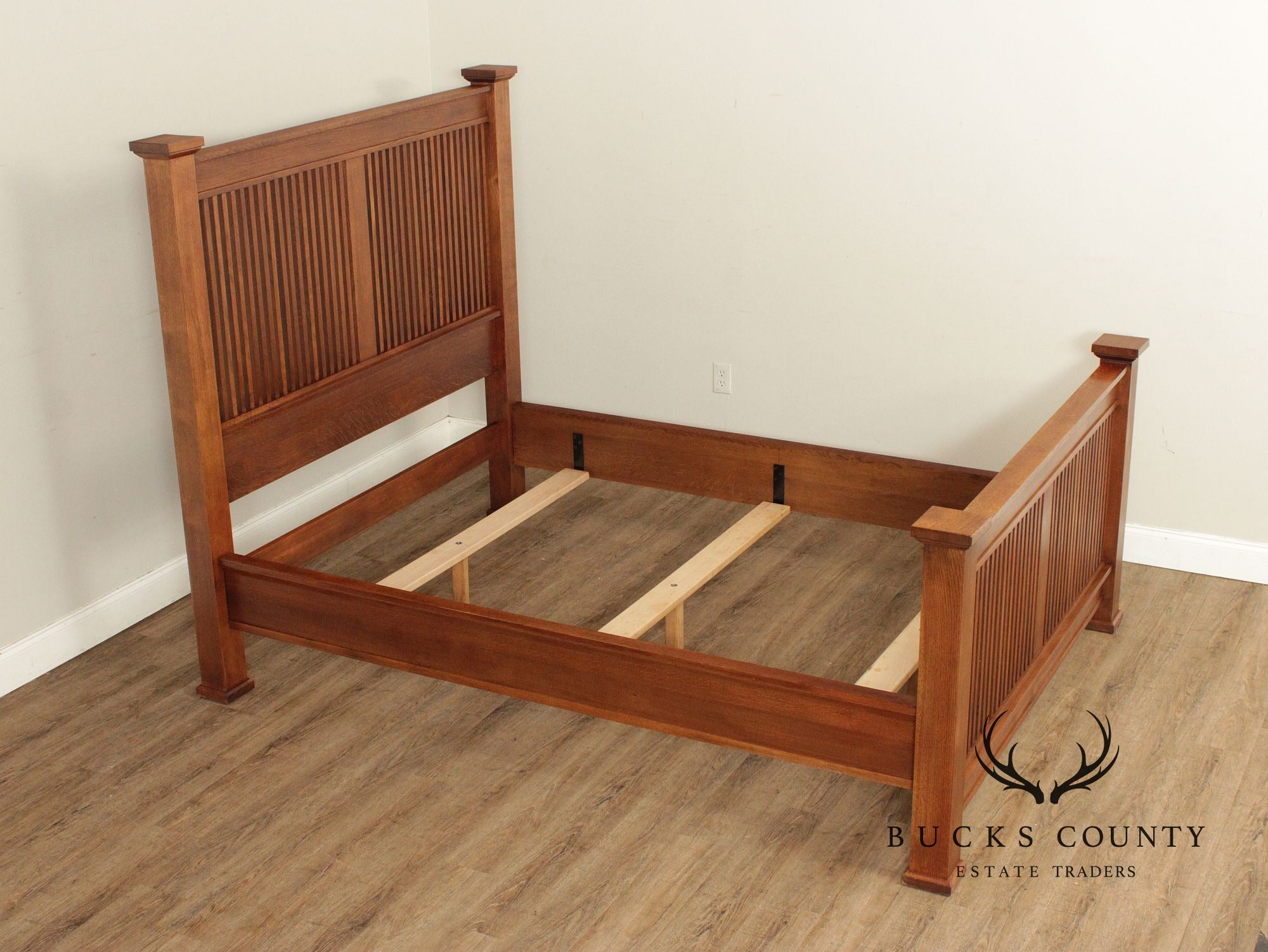 Stickley Mission Collection Oak Queen Size Prairie Bed