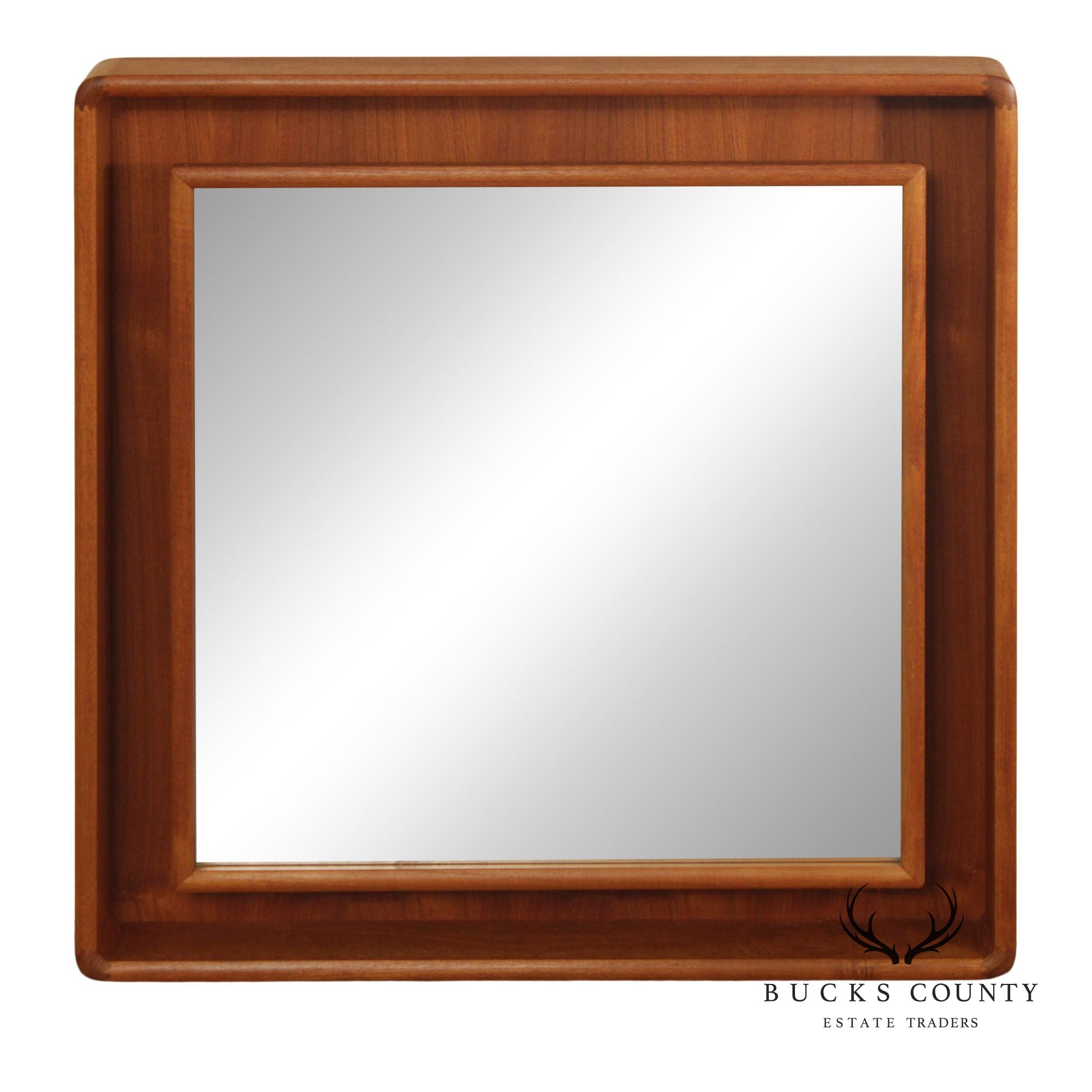 Pedersen & Hansen Mid-Century Modern Illuminated Teak Wall Mirror