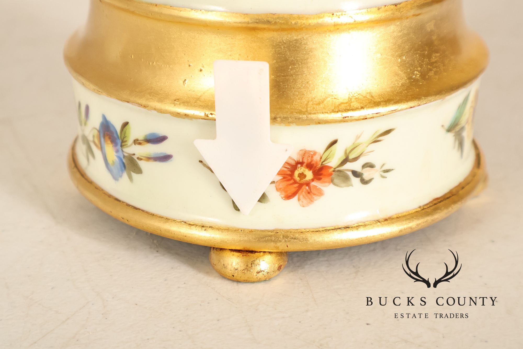 Hand Painted Floral Porcelain Table Lamp