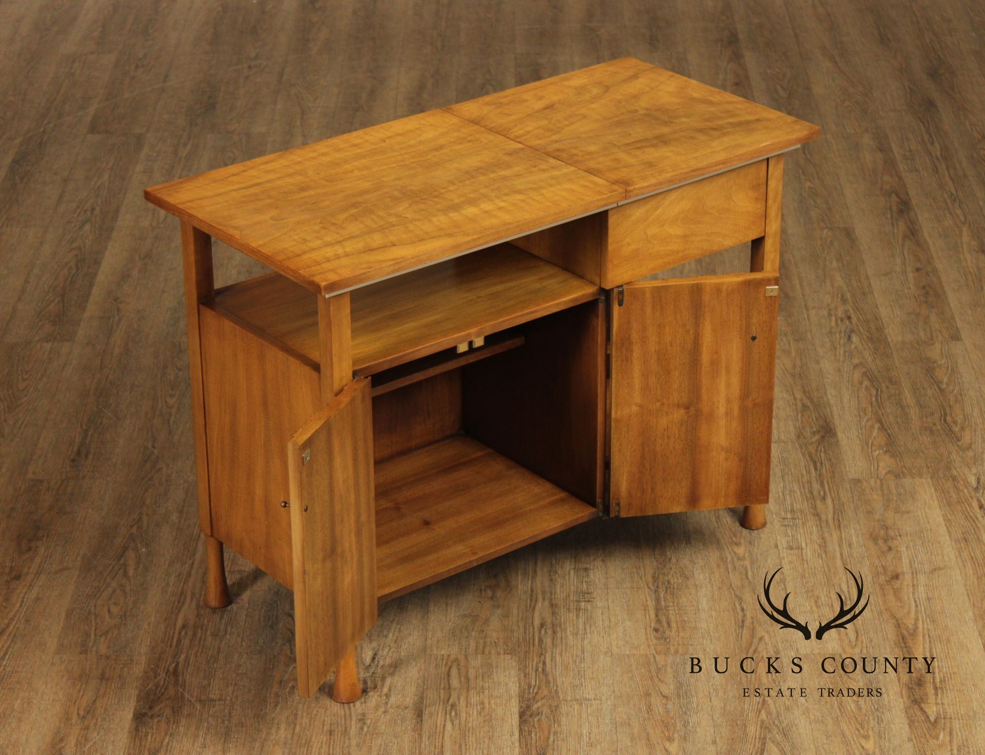 John Widdicomb Mid Century Modern Walnut Bar Cabinet