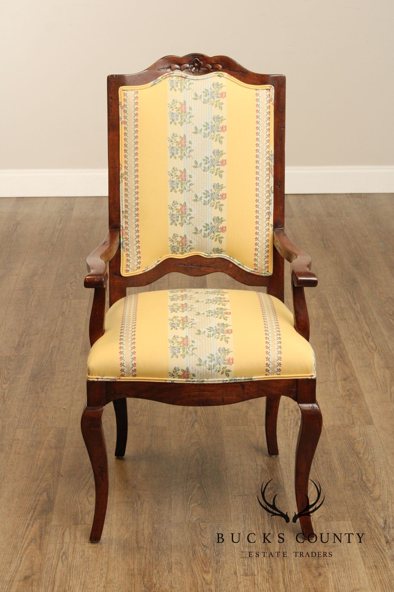 Guy Chaddock French Country Style Set Of Eight Ladder Back Dining Chairs