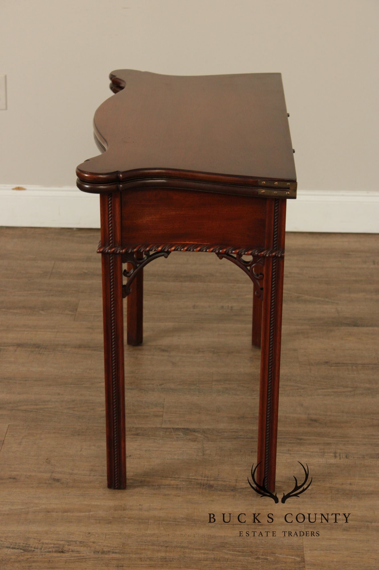 1940's Chippendale Style Mahogany Flip Top Card Table