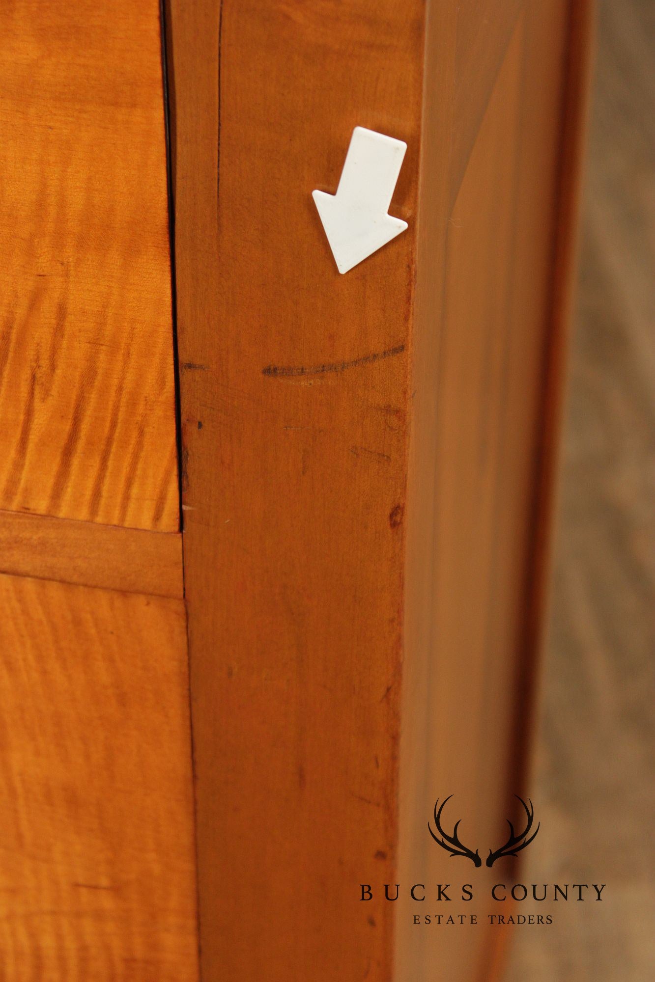 Antique Tiger Maple And Poplar Sheraton Chest Of Drawers