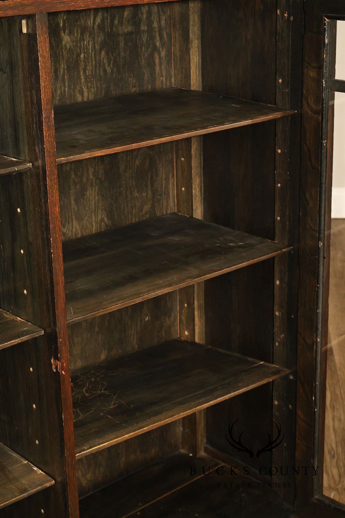 Antique Lifetime Furniture Mission Oak Bookcase Cabinet