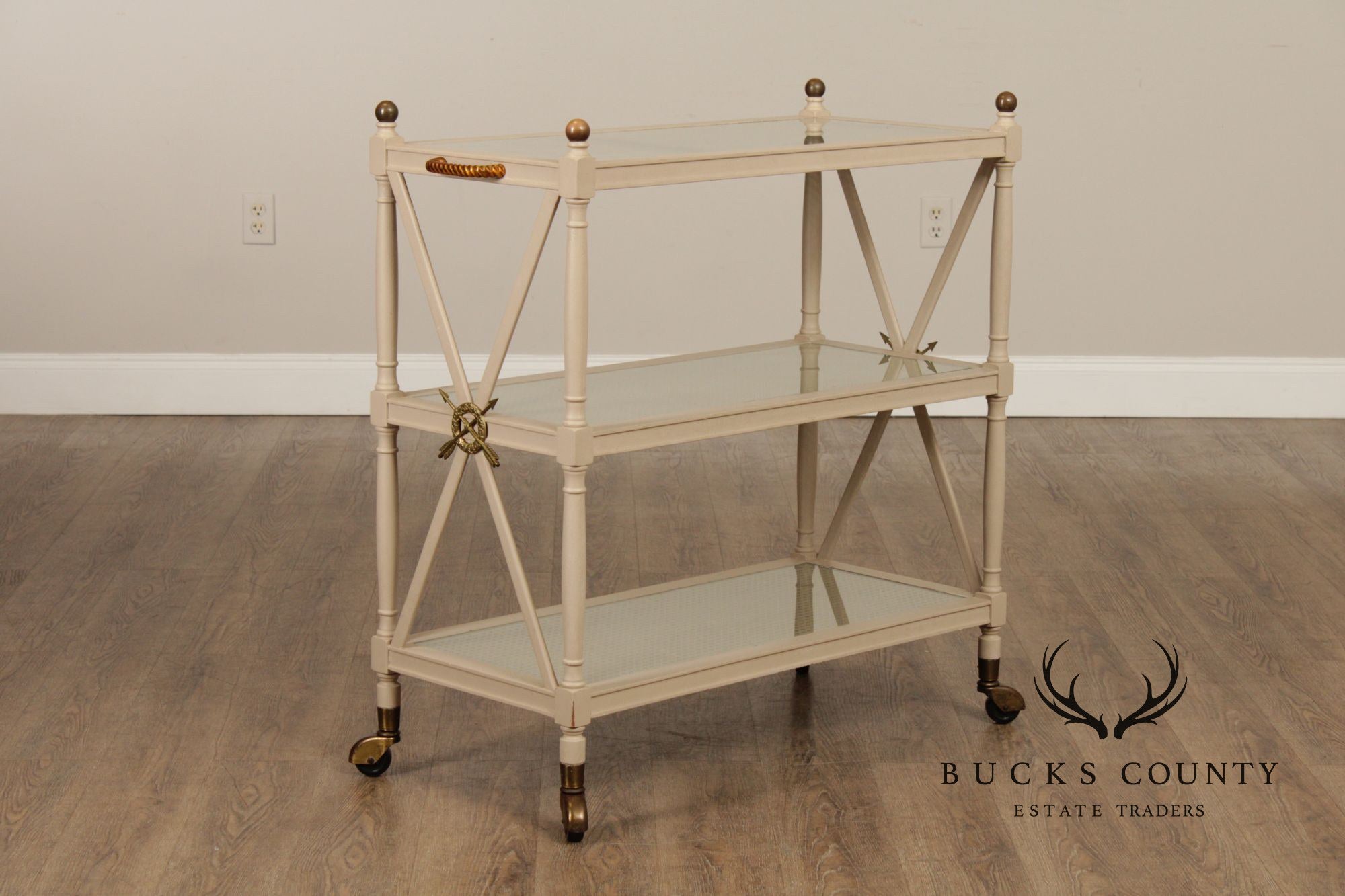 Regency Style Vintage Three Tier Serving Trolley