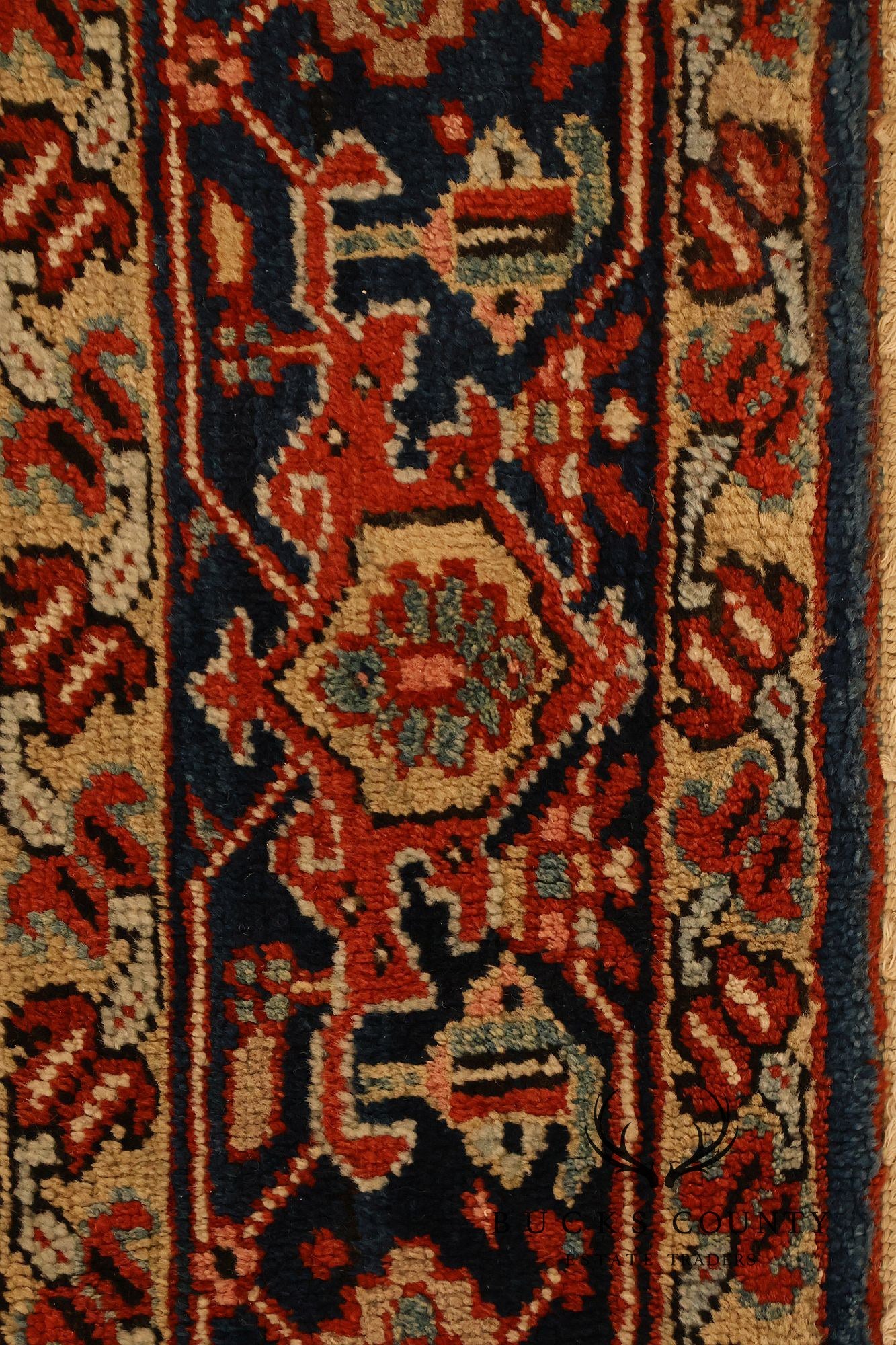 Antique Hand Knotted Persian Heriz Room Size Rug 12' X 15'