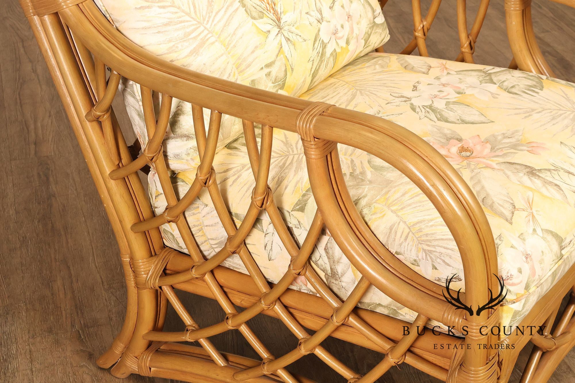 Laneventure Tradewinds Rattan Armchair and Ottoman