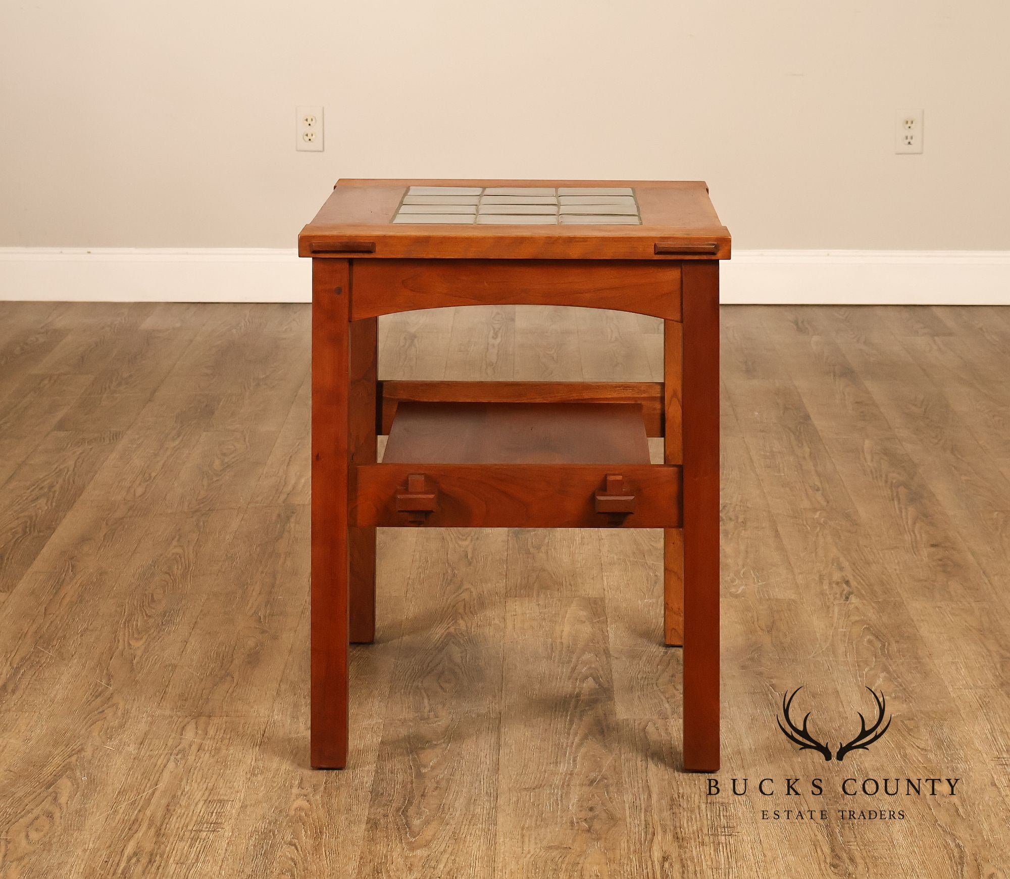 Stickley Mission Collection Tile Top Cherry End Table