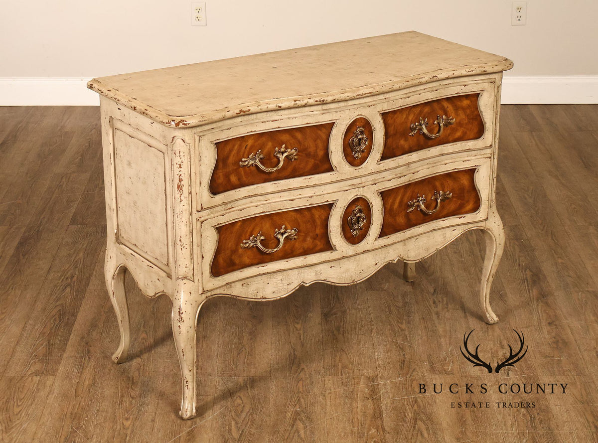 Theodore Alexander French Louis XV Style Painted Commode