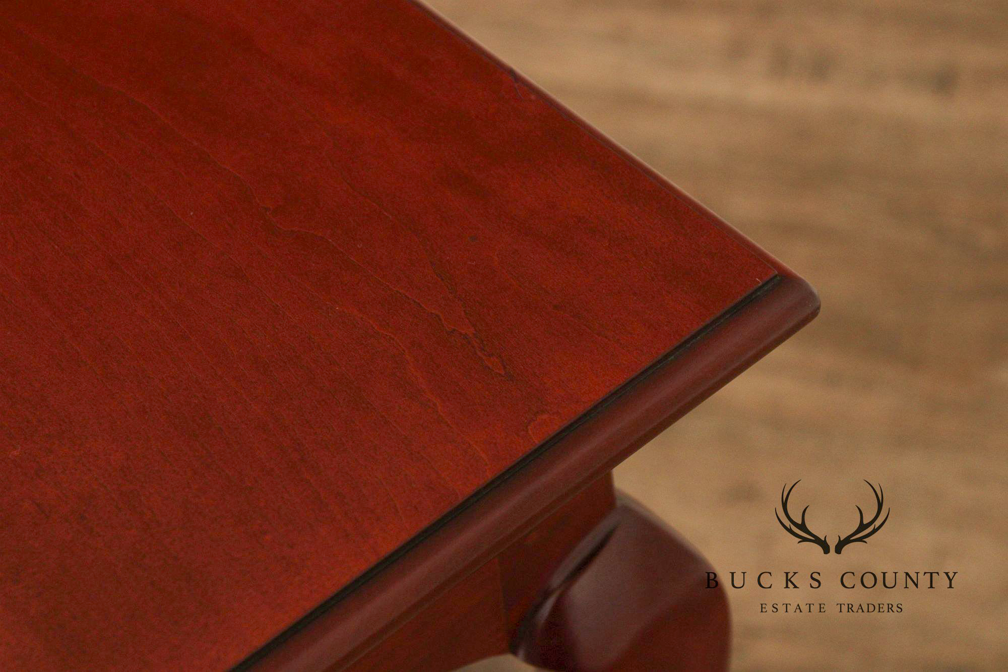 Queen Anne Style Bench Made Pair of Cherry End Tables