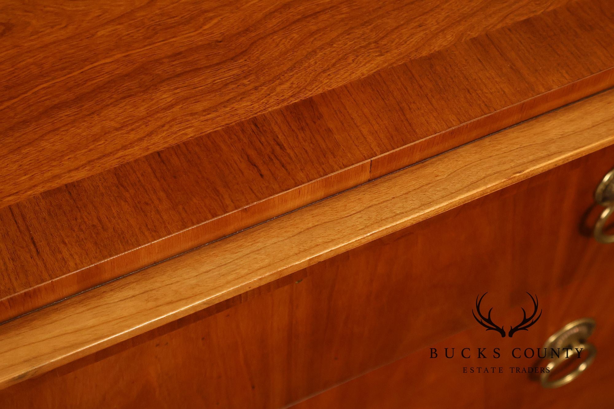 Baker Biedermeier Style Chest of Drawers with Ebonized Columns