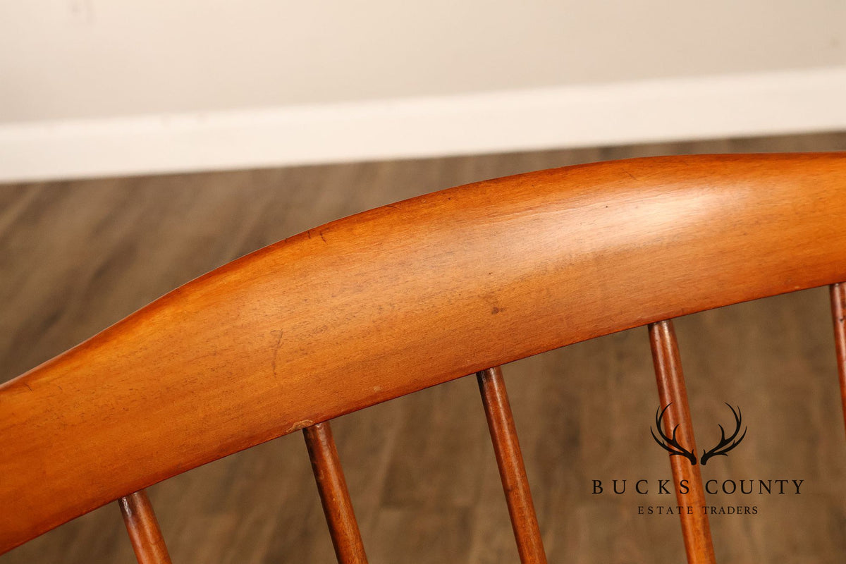 Conant Ball Maple Windsor Armchair With Scroll Crest Rail