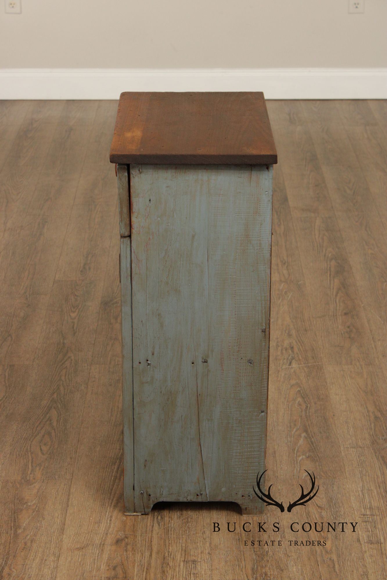 Primitive Style Painted Side Cabinet