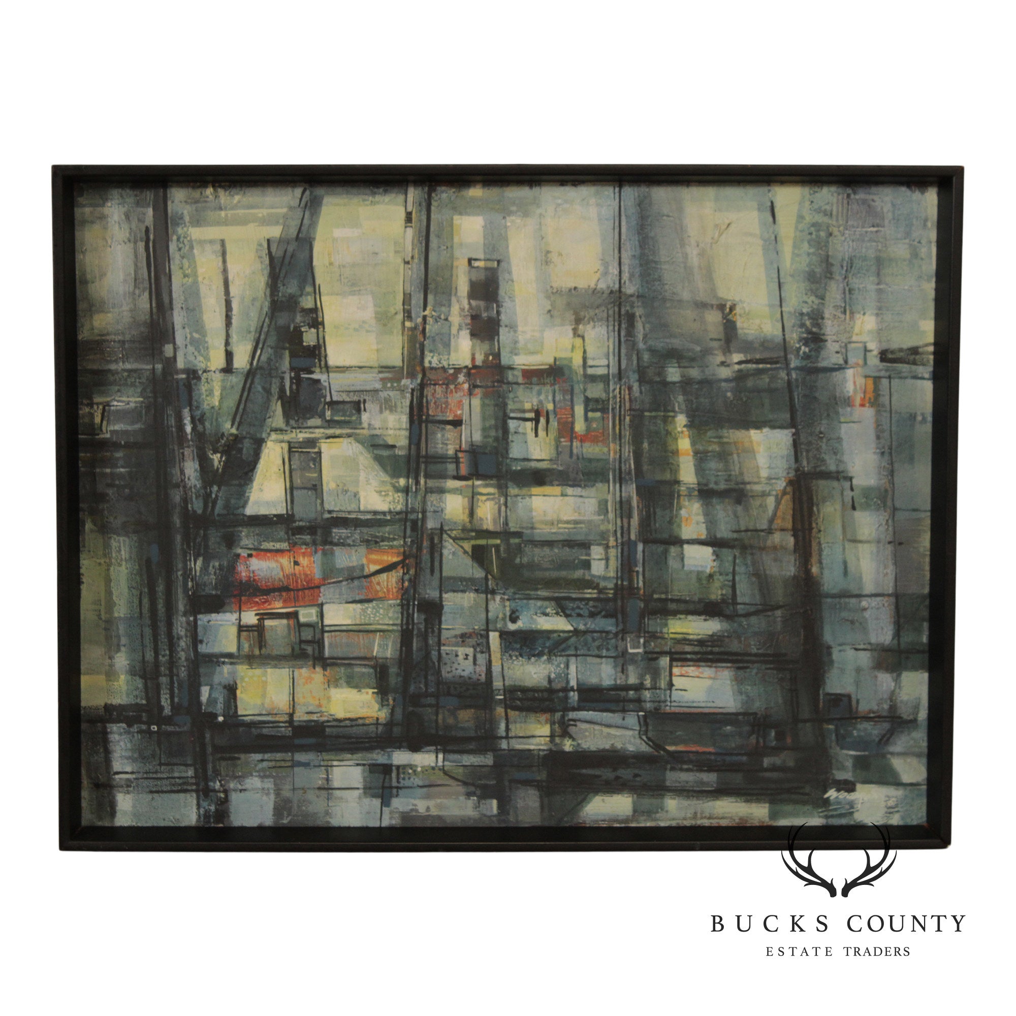 Mervyn Woodrow Modernist Oil Painting