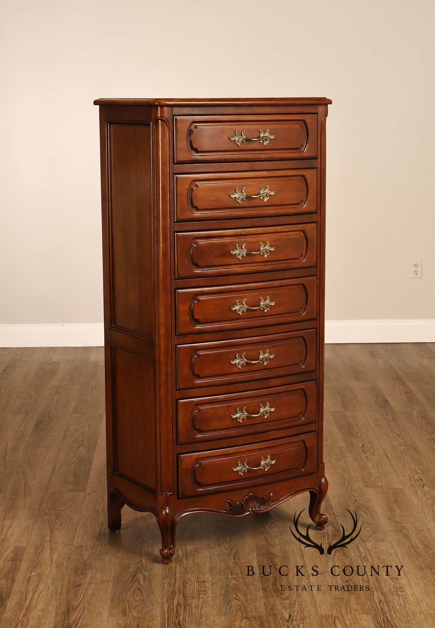 Century Furniture French Louis XV Style Cherry Lingerie Chest
