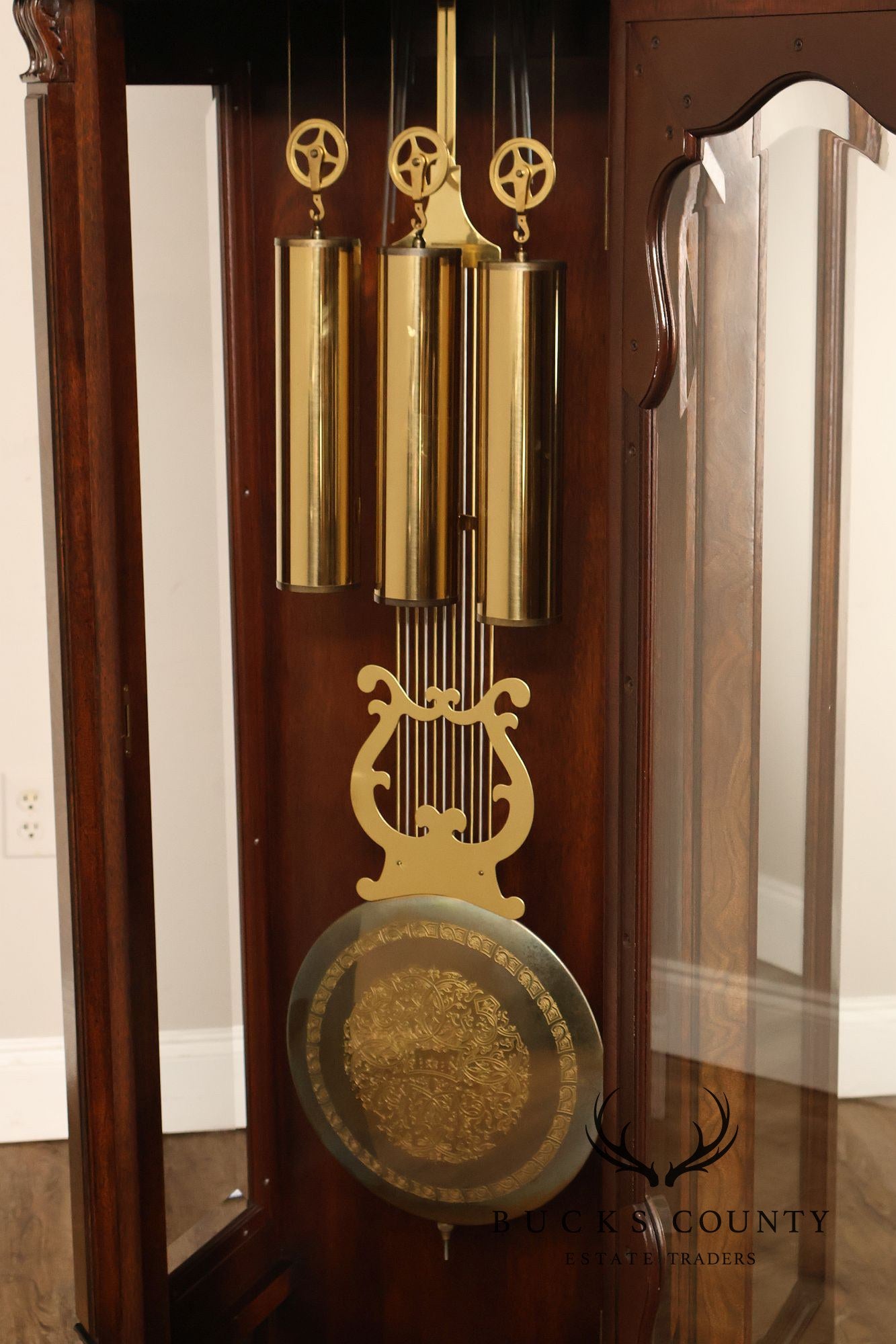 Sligh Mahogany Inlaid Grandfather Clock