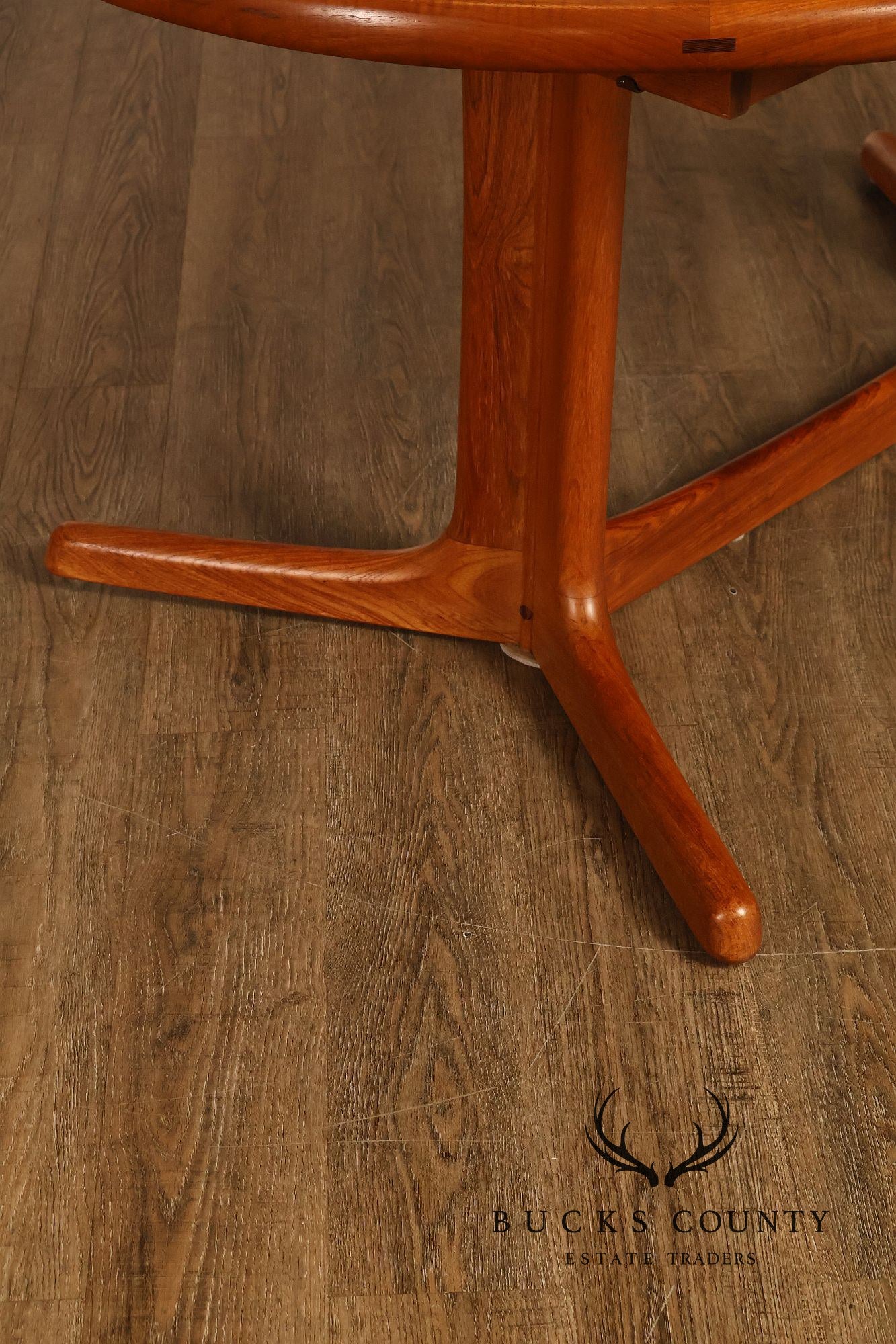 Dyrlund Danish Modern Teak Oval Extension Dining Table