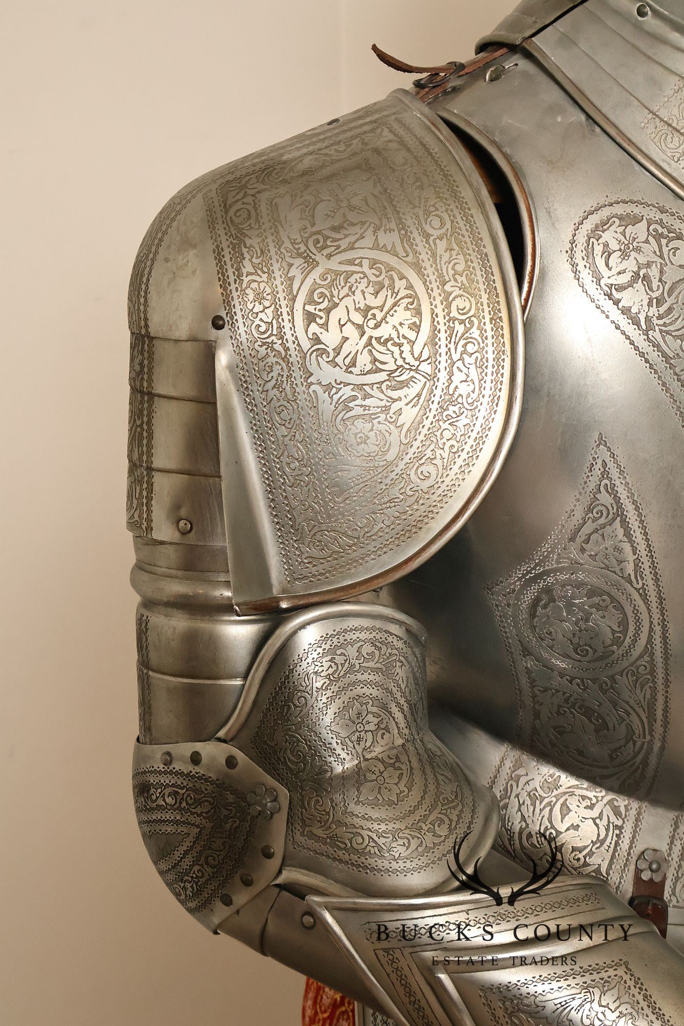 Marto Toledo Spanish Engraved Full Suit of Armor with Sword
