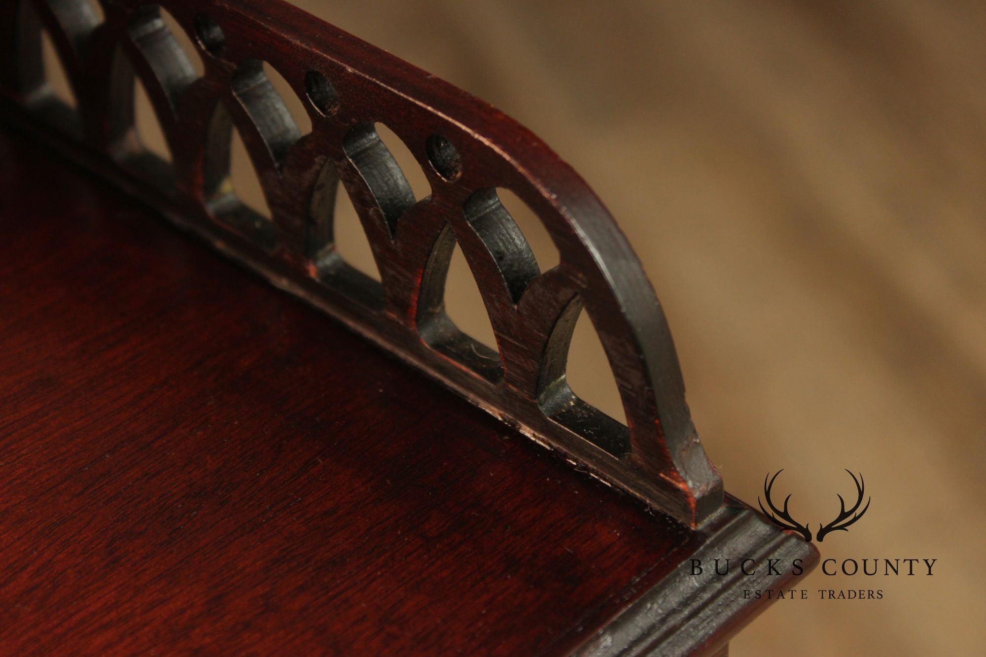 Wellington Hall Chinese Chippendale Style Mahogany Console table