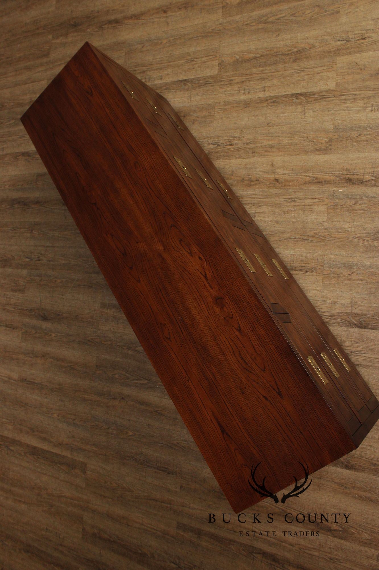 Henredon Campaign Style Seven-Drawer Dresser