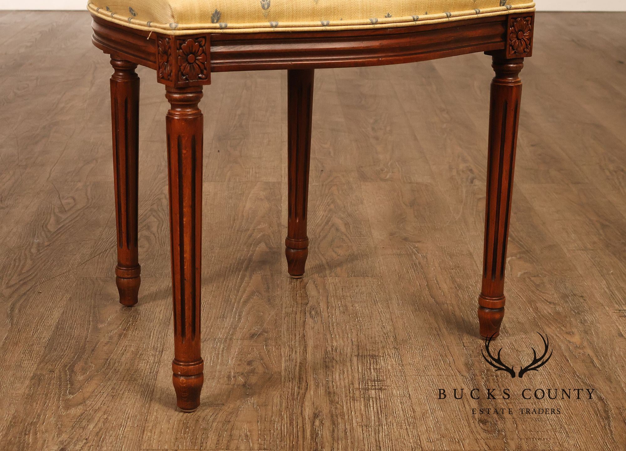 Ethan Allen Louis XVI Style Set Of Four Upholstered Dining Chairs