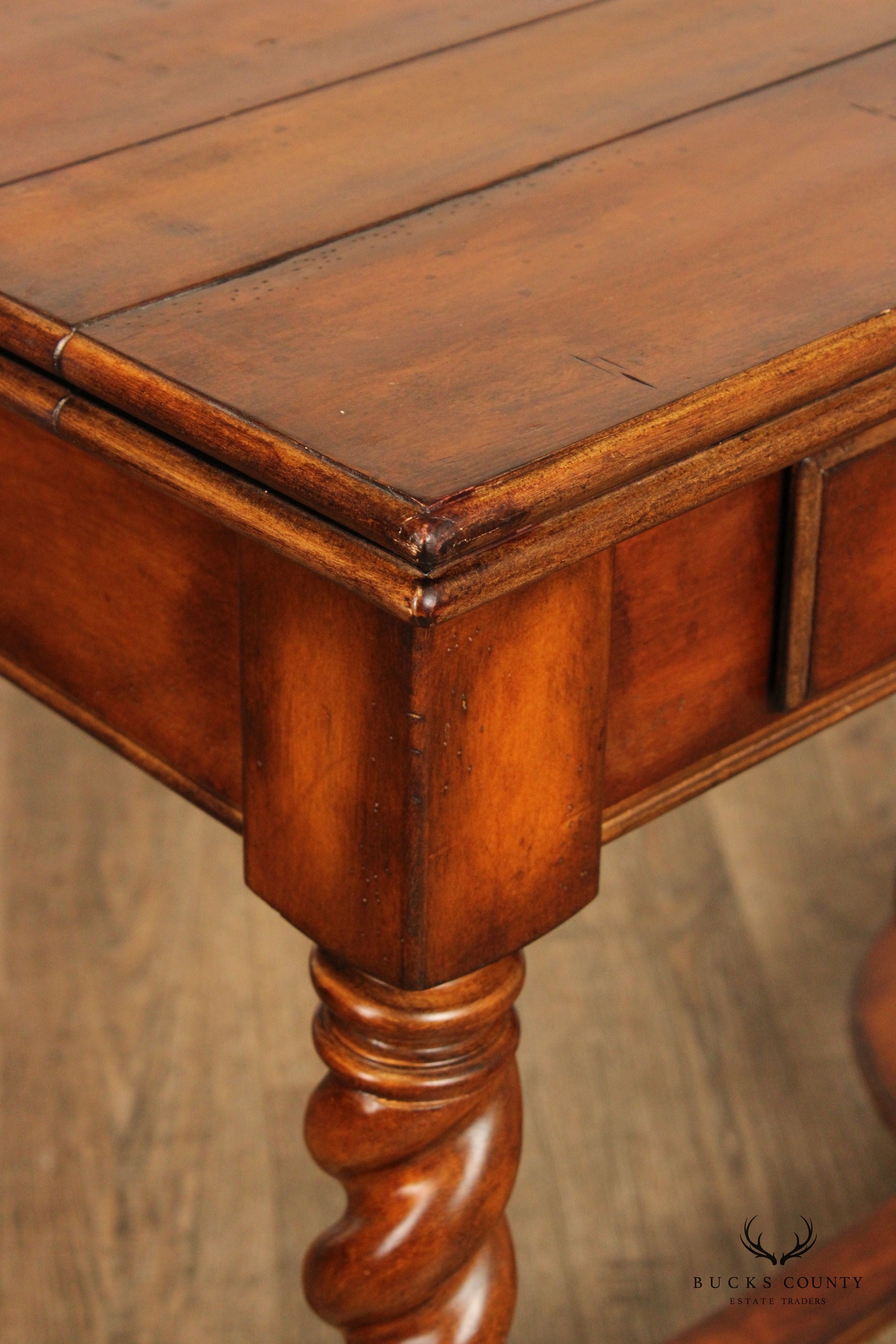Hooker Furniture English Jacobean Style Flip Top Console Table