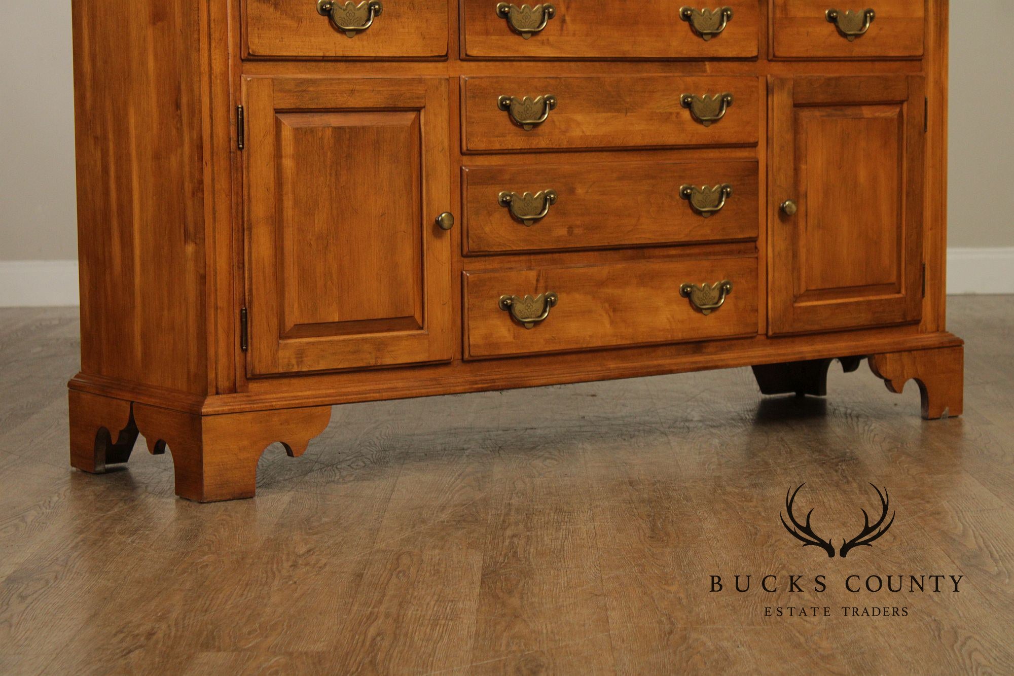 Ethan Allen 1776 Collection Maple Lighted China Cabinet