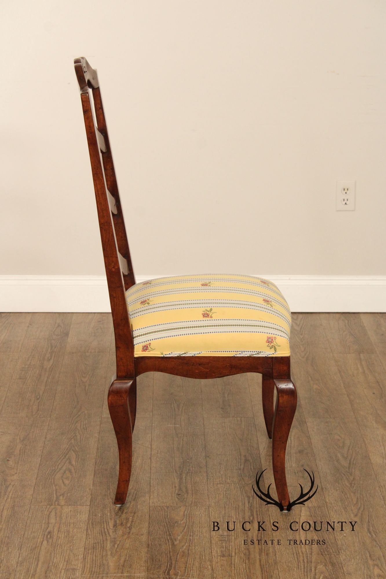 Guy Chaddock French Country Style Set Of Eight Ladder Back Dining Chairs