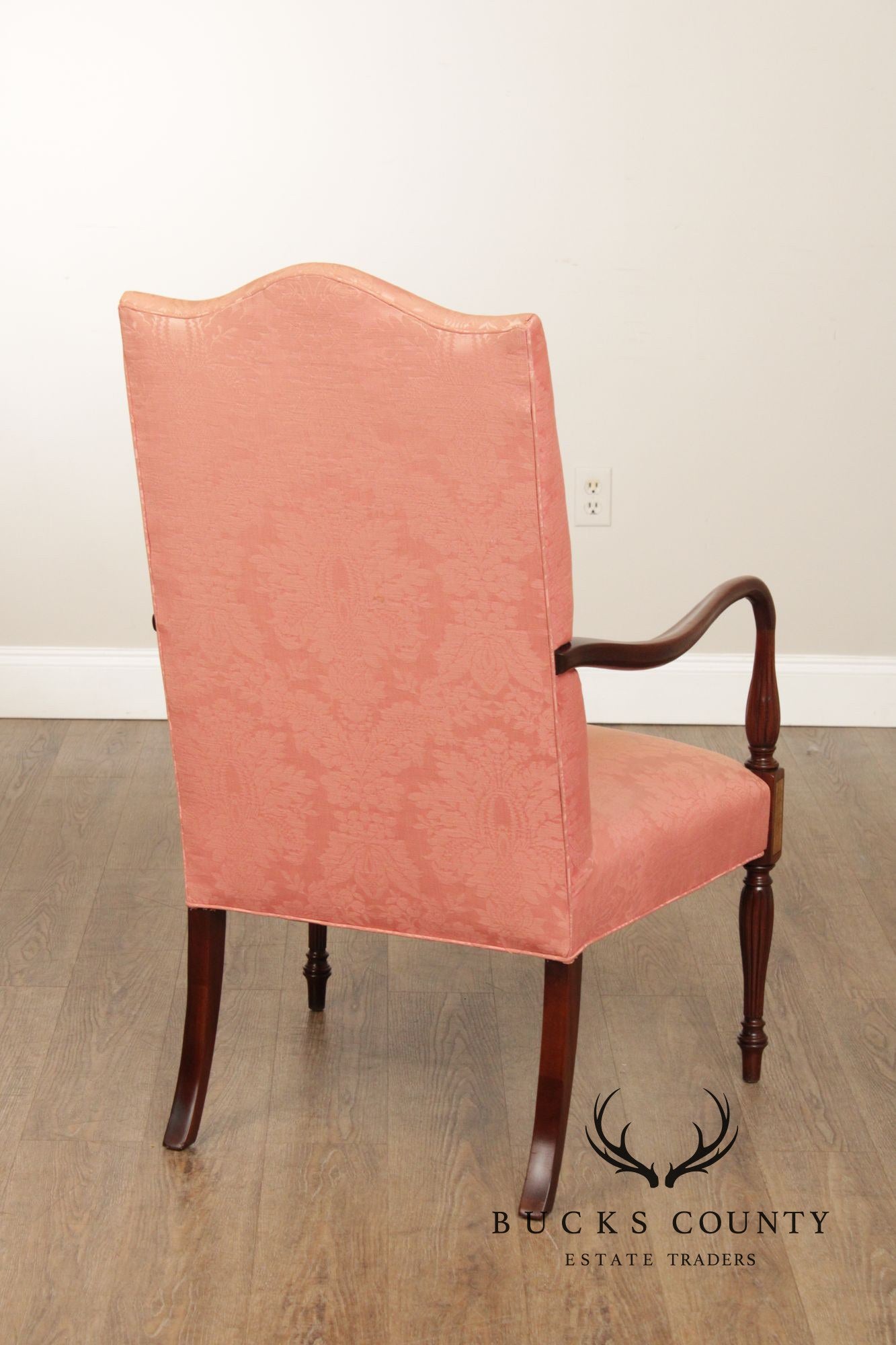 Hickory Chair Federal Style Inlaid Mahogany Armchair