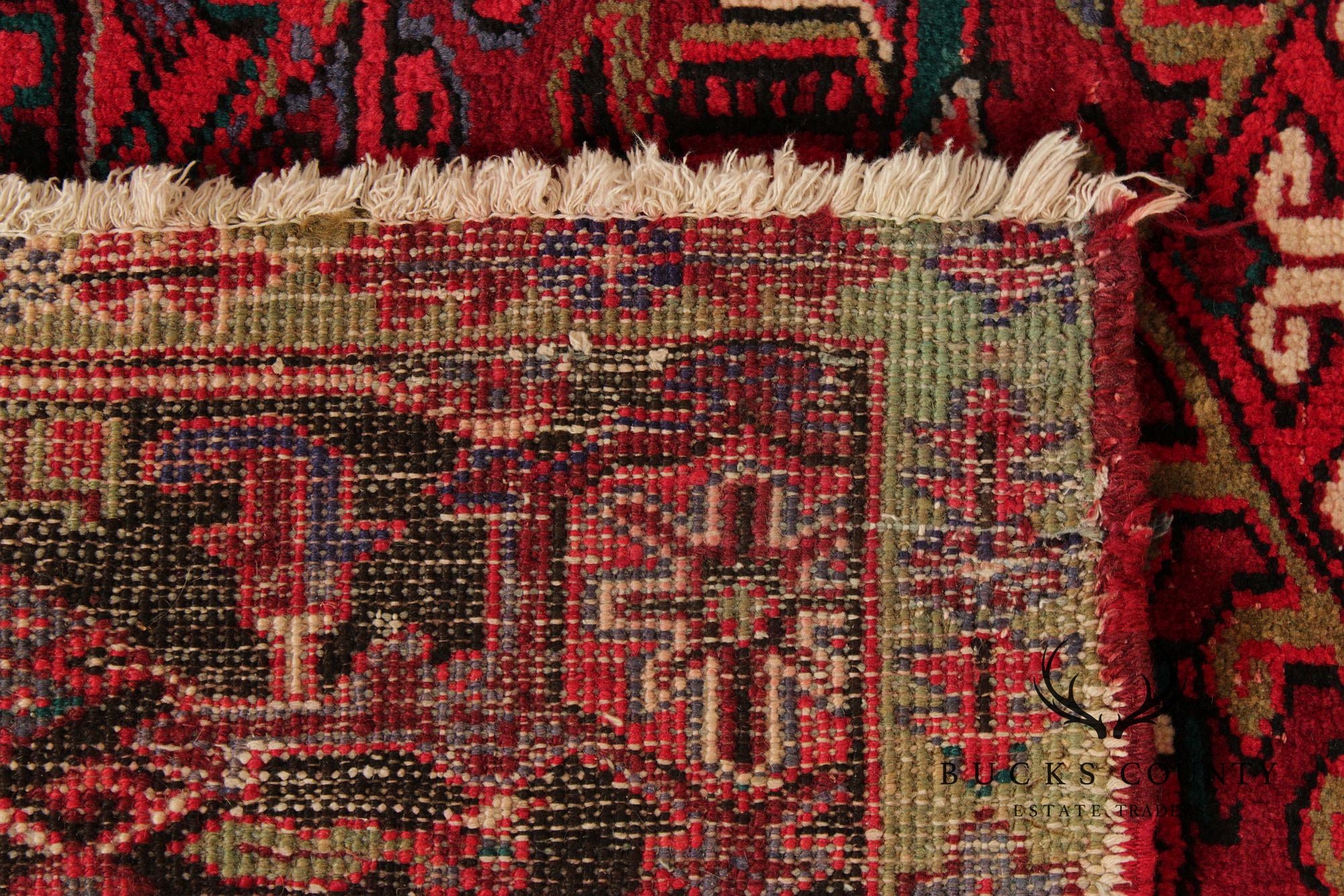 Vintage Persian Heriz Area Rug 7' 9" x 11' 1"
