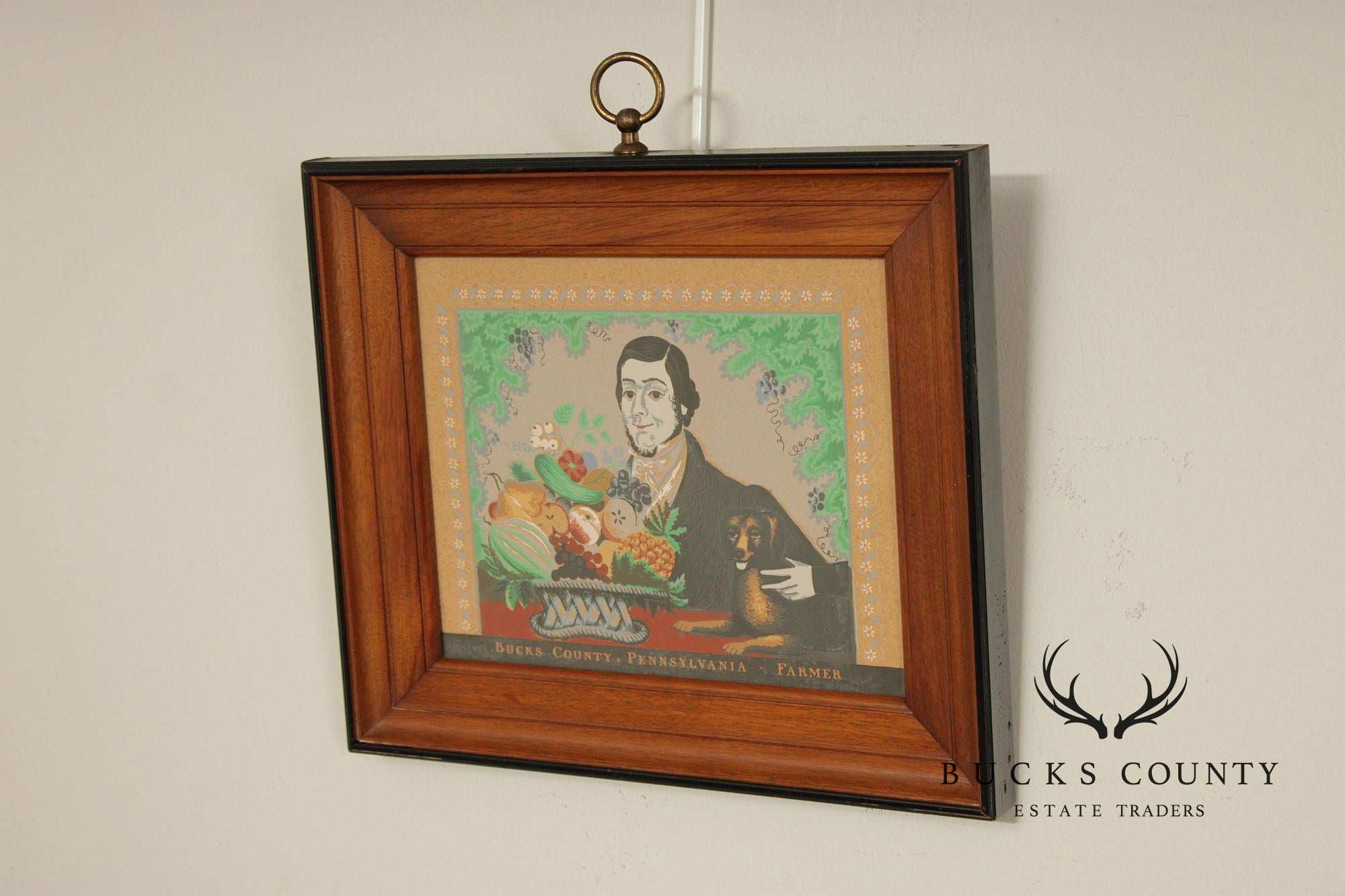 Folk Art Style Set of Four Bucks County Framed Prints