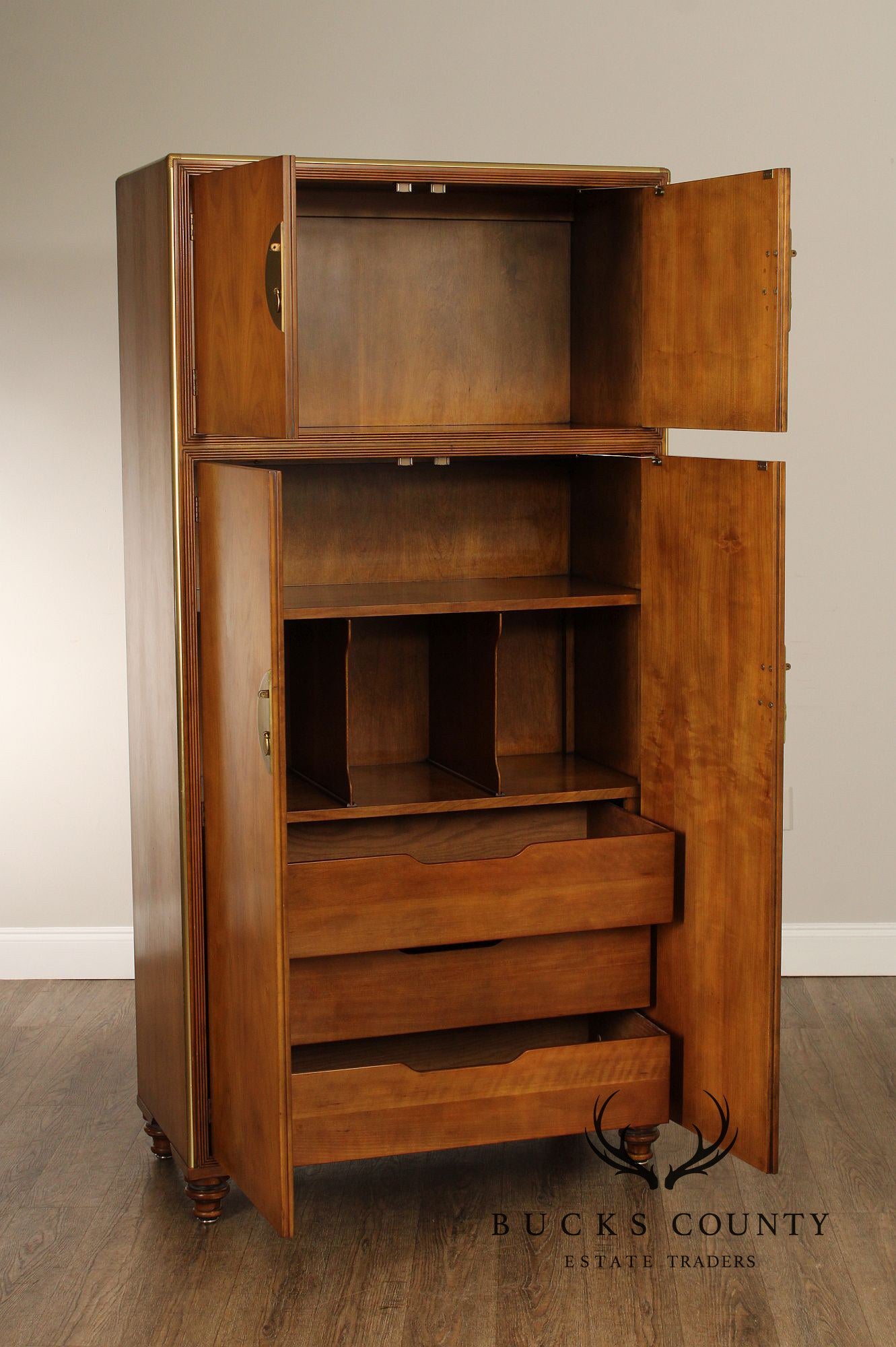 Baker Furniture Far East Collection Tall Armoire Cabinet