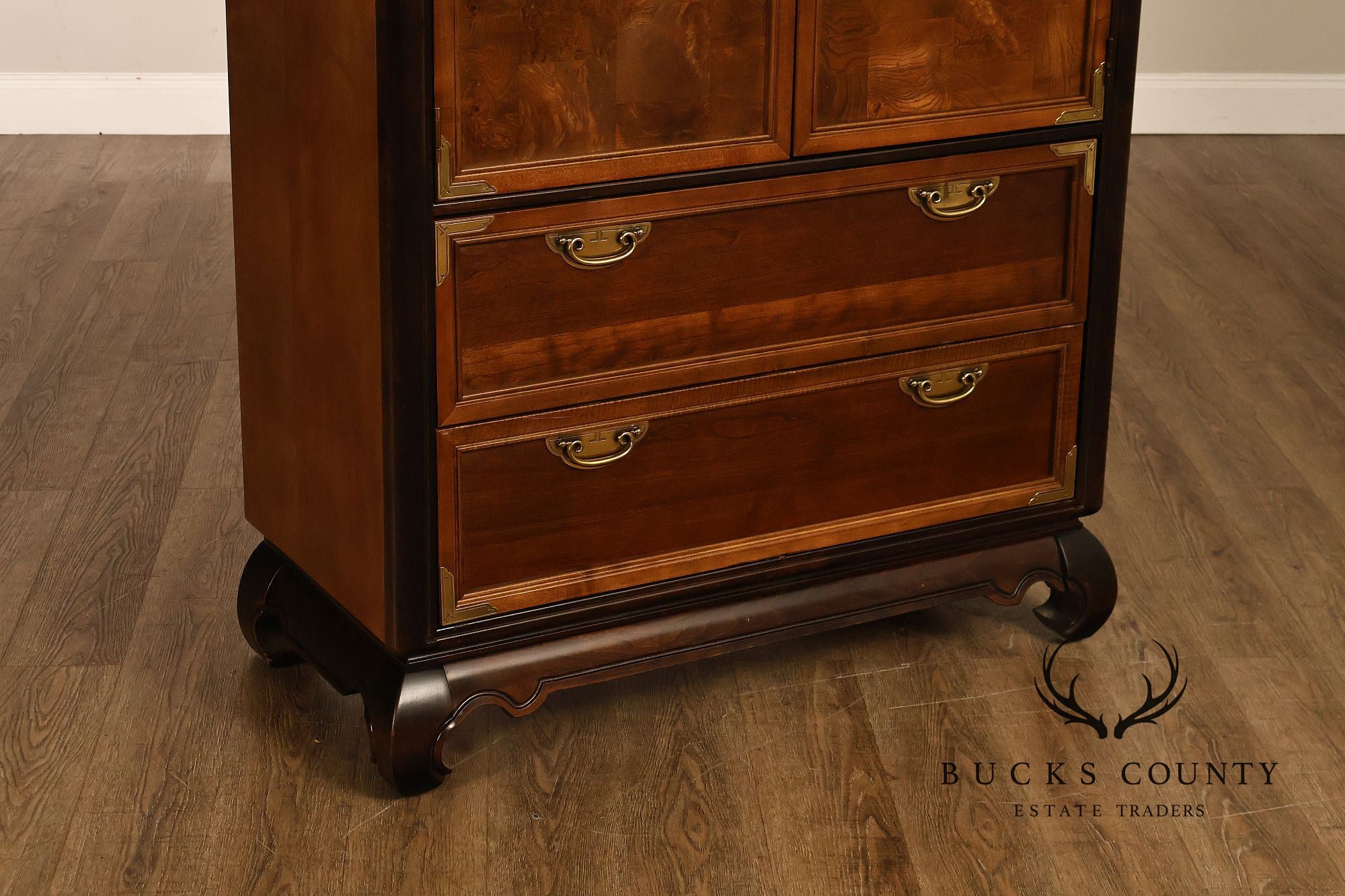 Broyhill Premier Ming Dynasty Asian Style Burl Wood Armoire