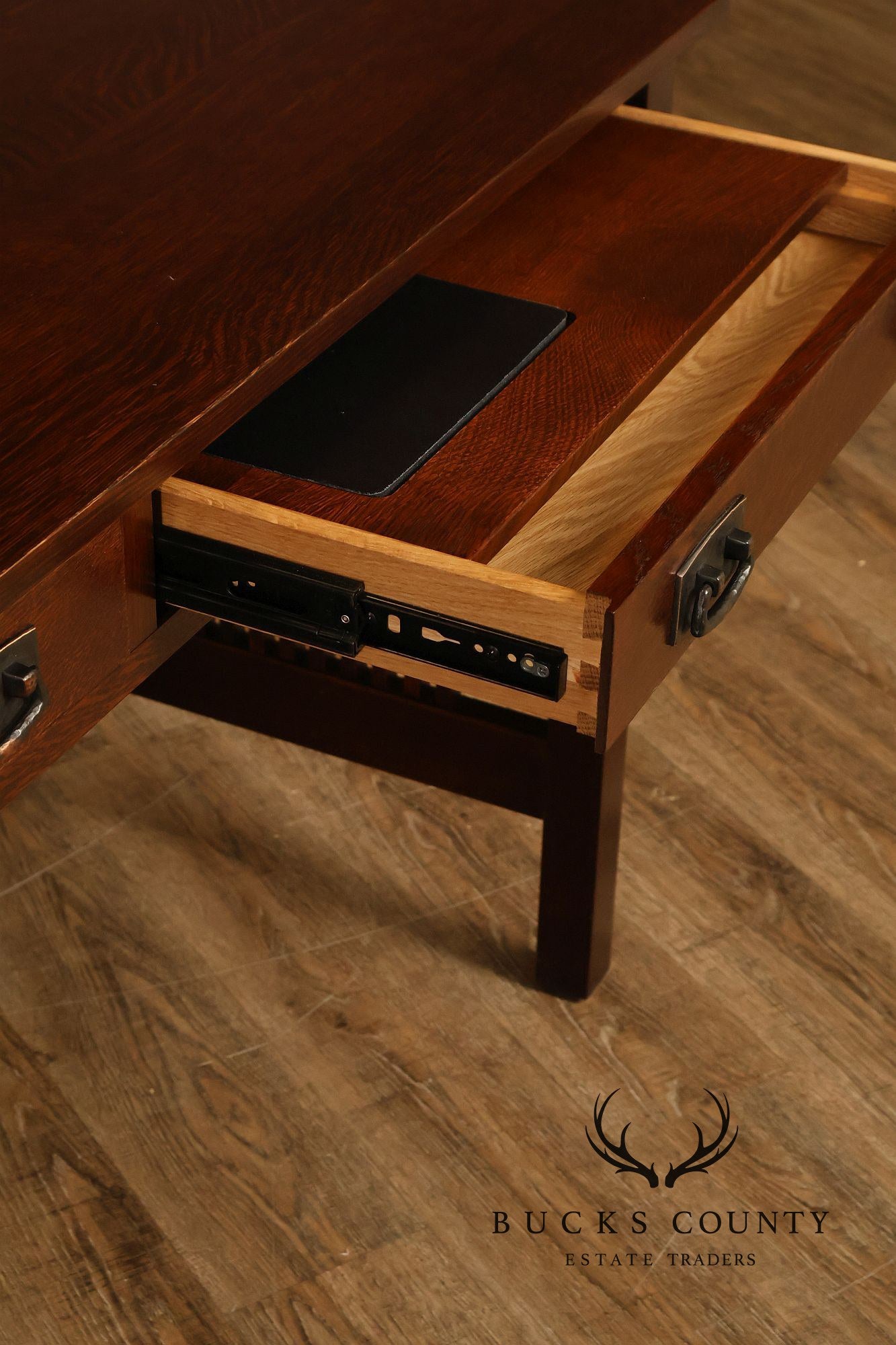Stickley Mission Collection Oak Spindle Library Desk
