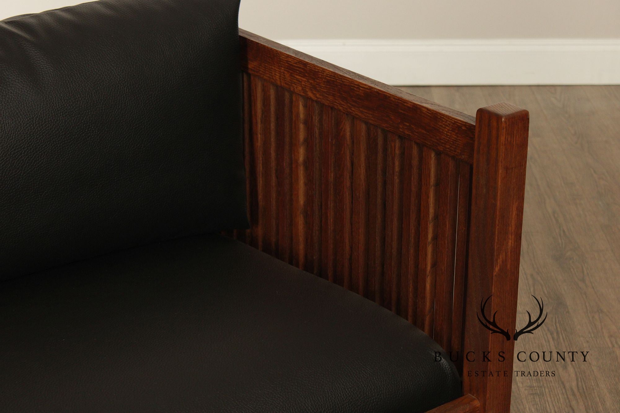 Stickley Mission Collection Oak Spindle Settee