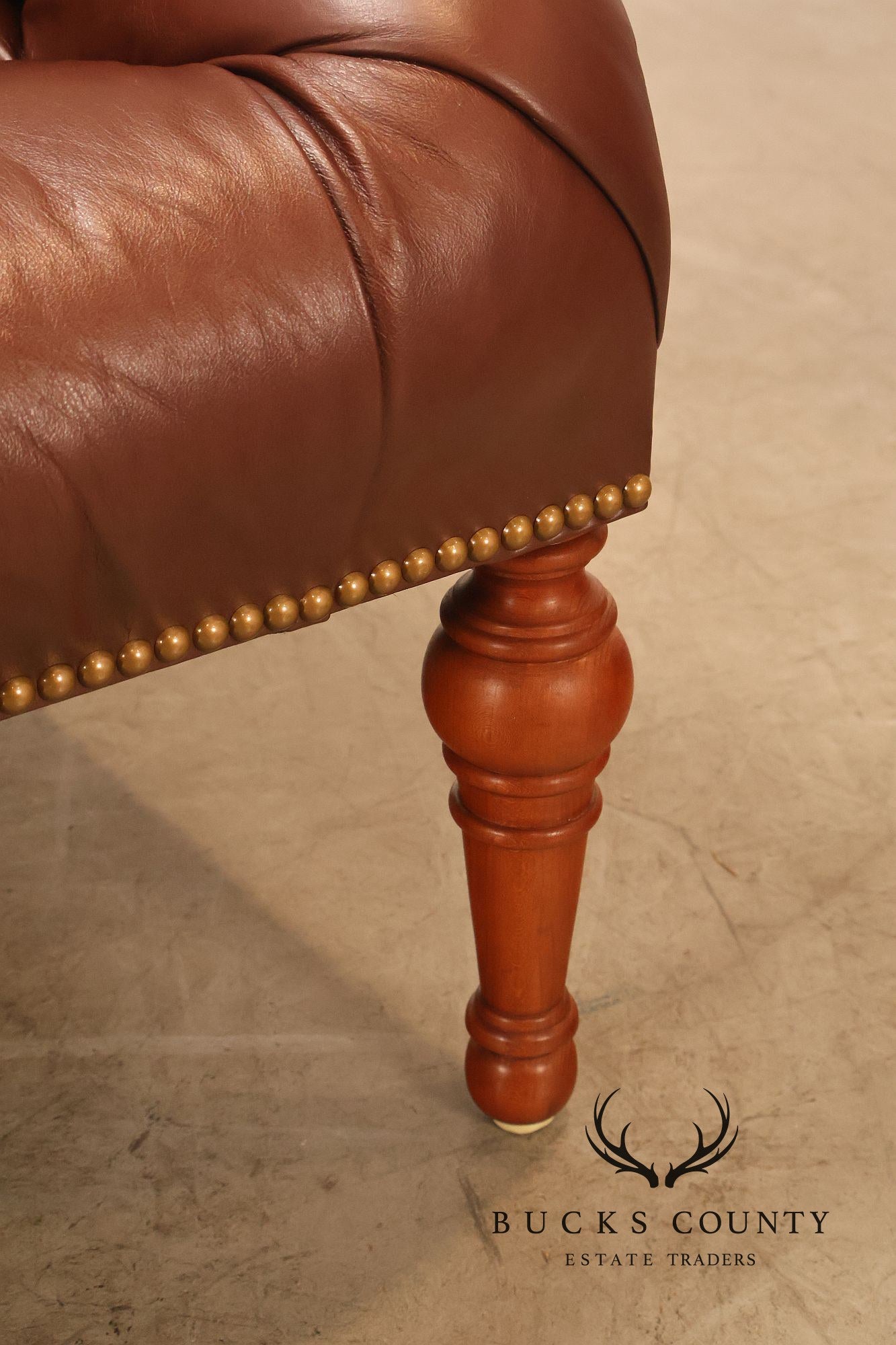 Stickley Tufted Leather 'Leopold' Armchair