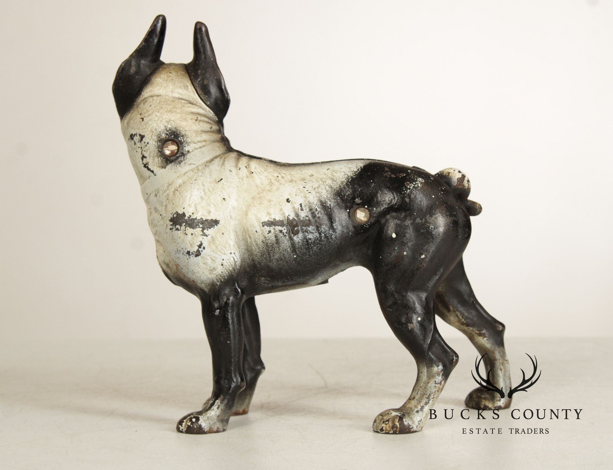 Vintage Cast Iron Boston Terrier Door Stop